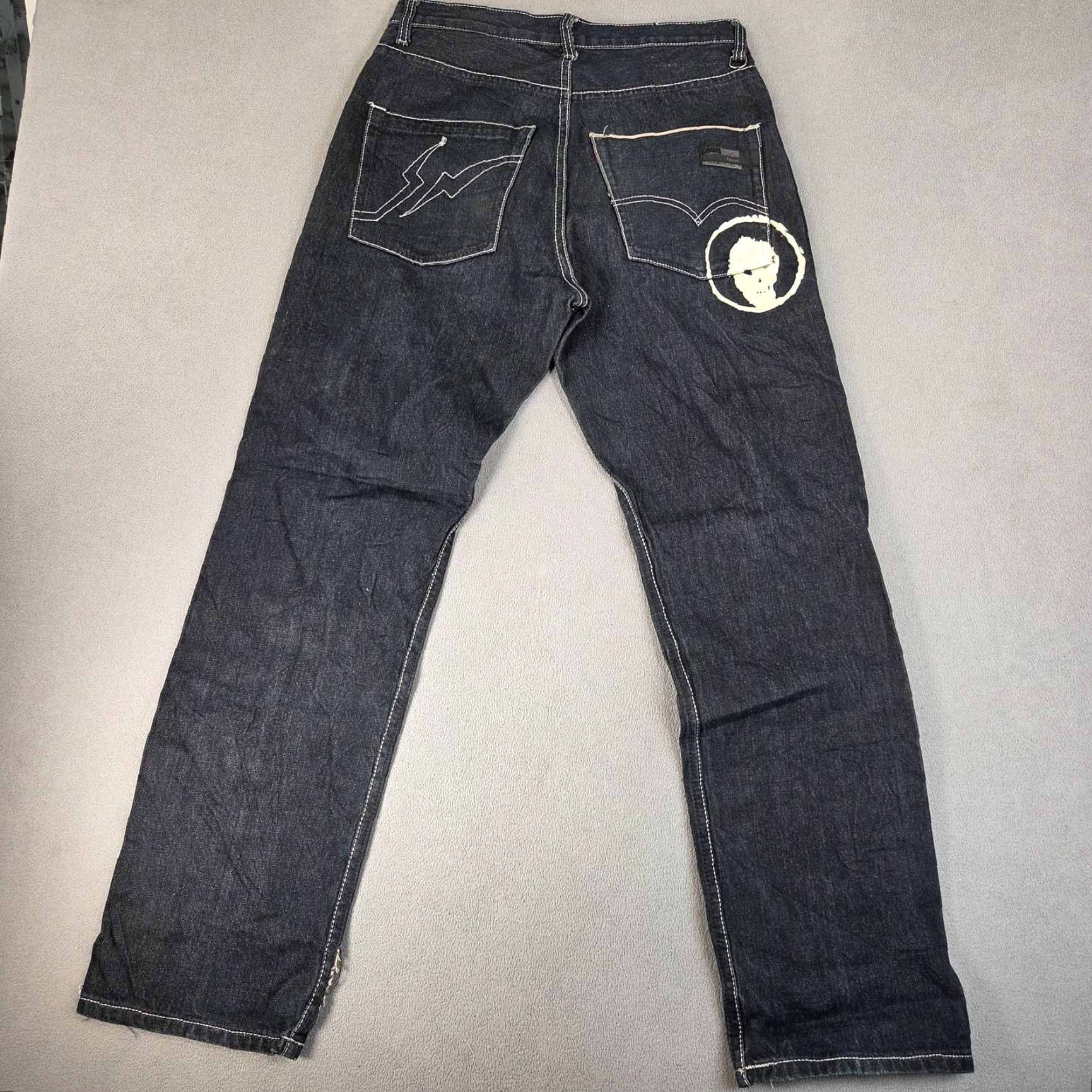 Fragment Design Levis Jeans Mens 30x32 Denim Straight Indigo Blue Zip Fly Five-Pocket Regular Inseam 32 Size US 30 / EU 46 - 2 Thumbnail
