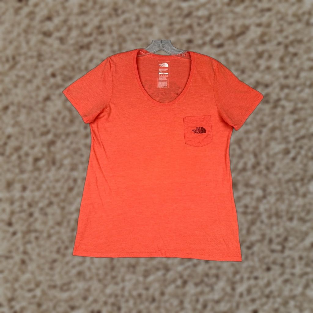 The North Face The North Face Shirt Women L Orange Scoop Neck Poly Blend Bear Logo Slim Fit Casual Short Sleeve Basic All Seasons Breathable Lightweight Regular Size L / US 10 / IT 46 - 1 Thumbnail