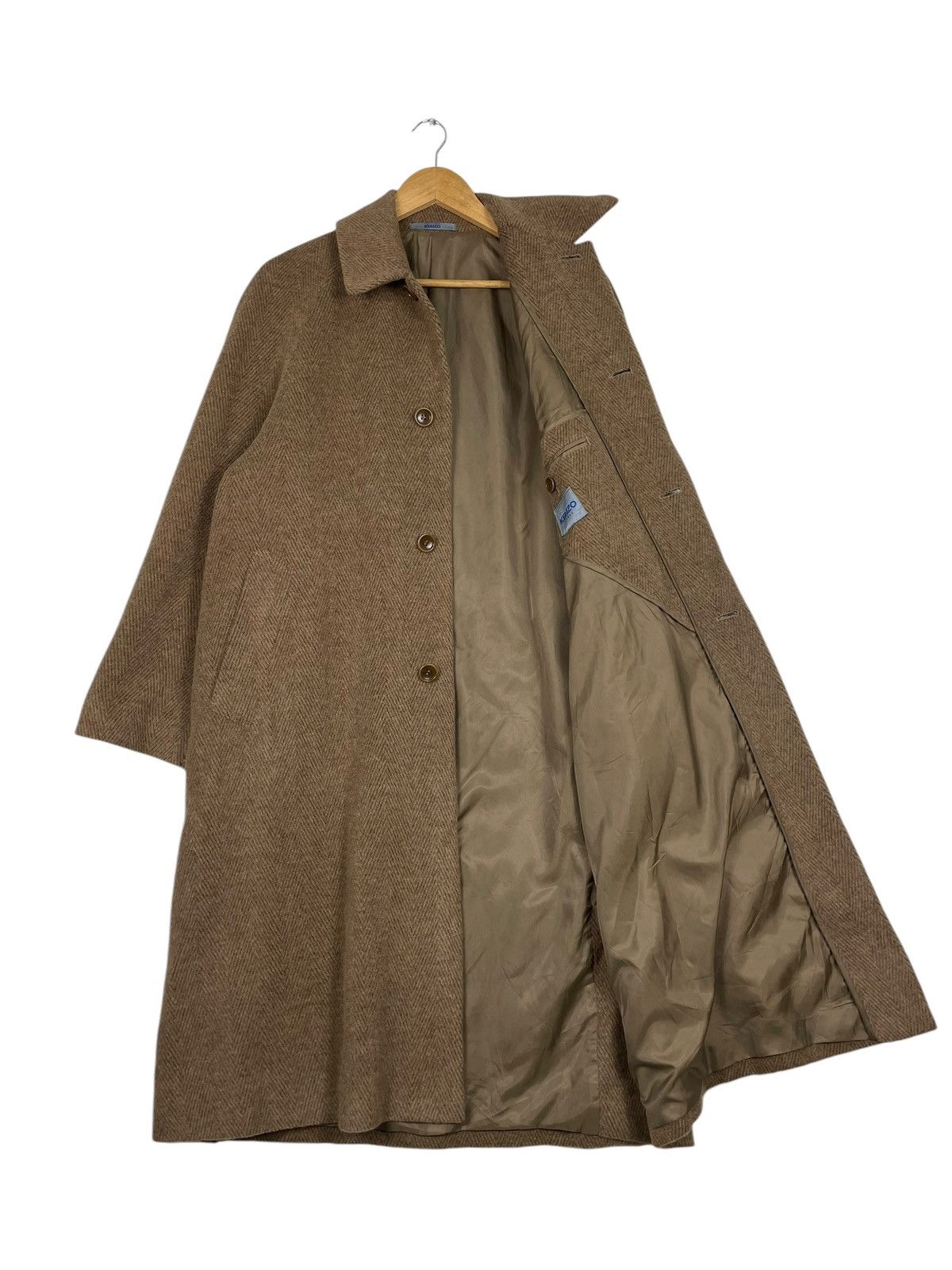 Designer × Japanese Brand × Kenzo 💥KENZO RICH BROWN LONG COAT JACKET Size US M / EU 48-50 / 2 - 9 Thumbnail
