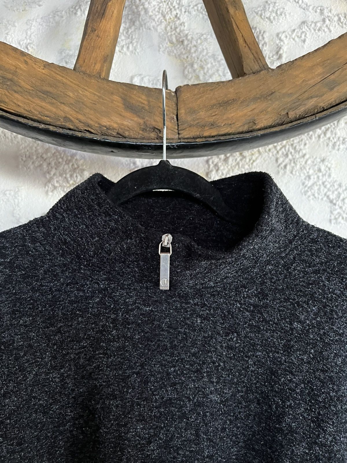 Gianfranco Ferre Gianfranco Ferre Avant Garde Knit/Fleece Part Zip Sweater Size US L / EU 52-54 / 3 - 4 Thumbnail