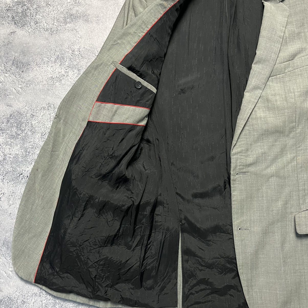Designer × Hugo Boss Hugo Boss Grey Wool Blazer Jacket Luxury Classic Formal Size 42L - 8 Thumbnail