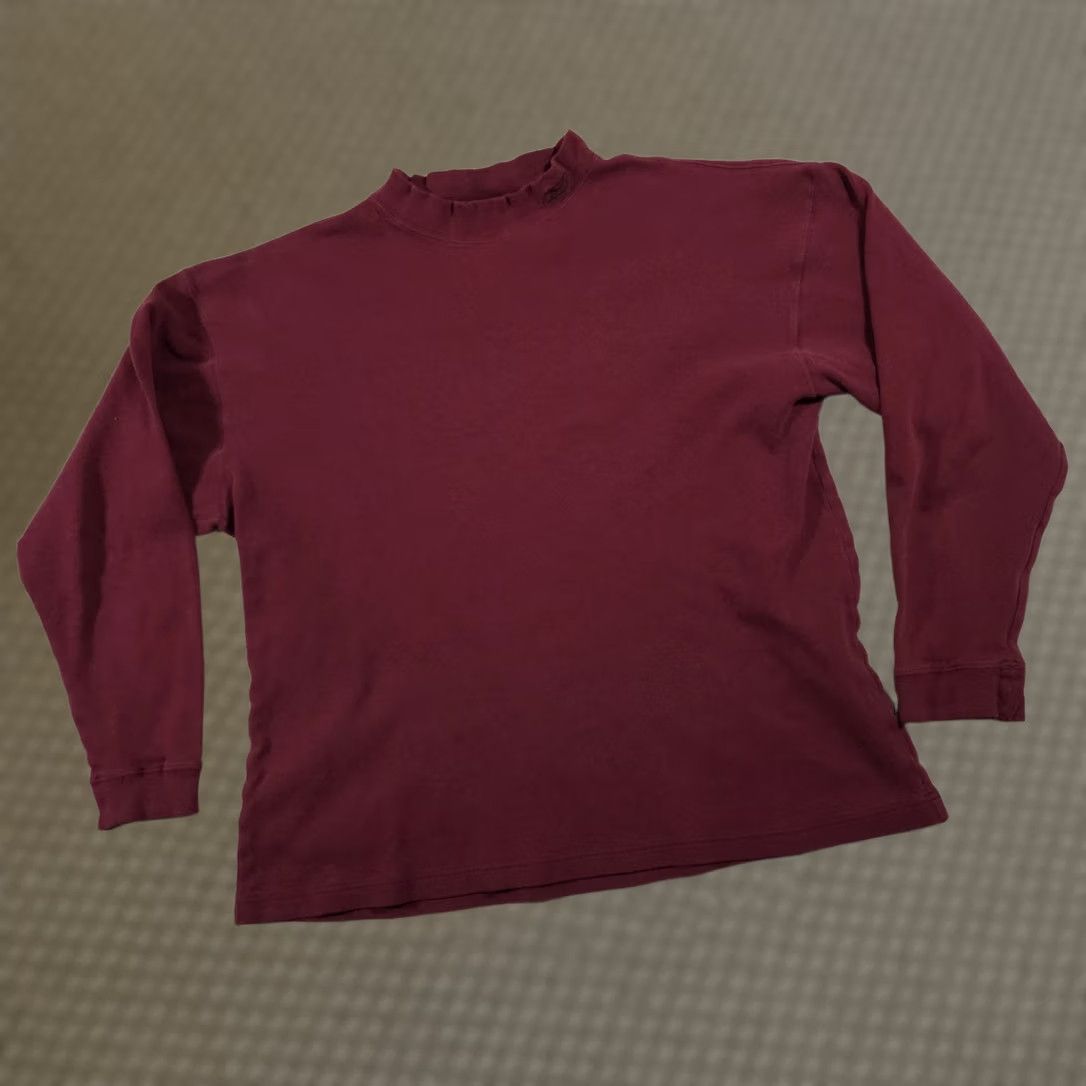 Reebok VINTAGE Reebok Mock Neck T Shirt Mens M Long Sleeve Maroon Red 2000s Sportswear/Beach Size US M / EU 48-50 / 2 - 1 Thumbnail