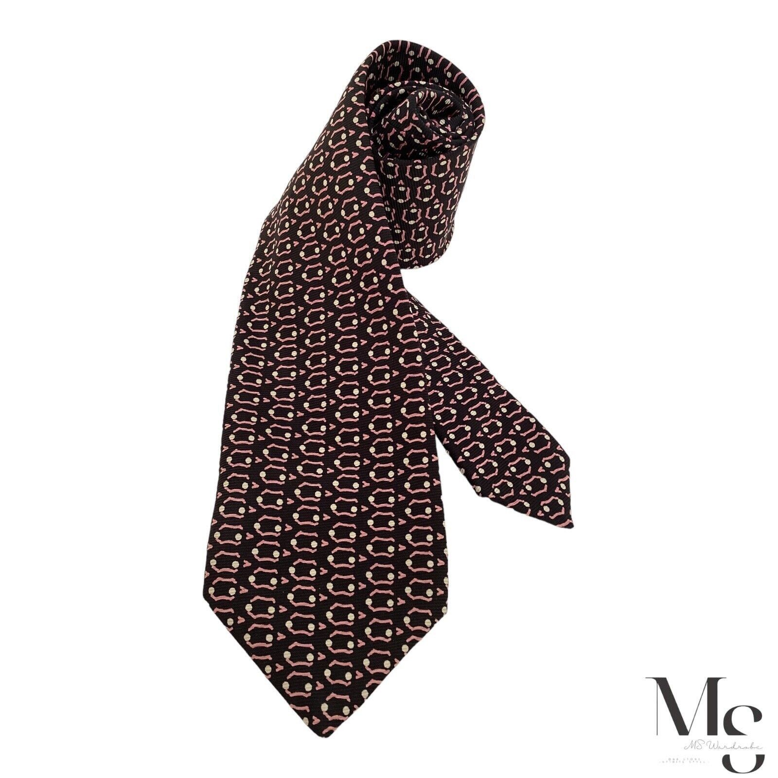 Kiton KITON NAPOLI 7Fold XL Black Geometric Silk Tie Made In Italy Size ONE SIZE - 1 Thumbnail
