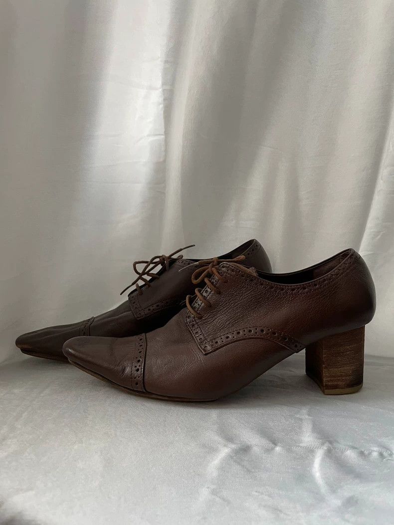 Junya Watanabe Junya Watanabe Medieval Women's Brown High Heeled Oxford Sh Size US 4.5 / IT 34.5 - 2 Thumbnail