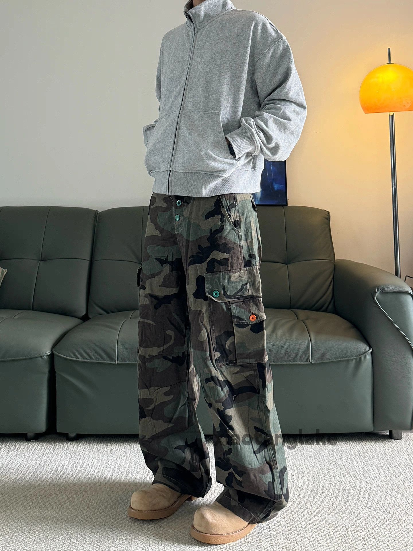 Vintage Unisex outdoor utility military tactical camo baggy pants Size US 30 / EU 46 - 1 Thumbnail