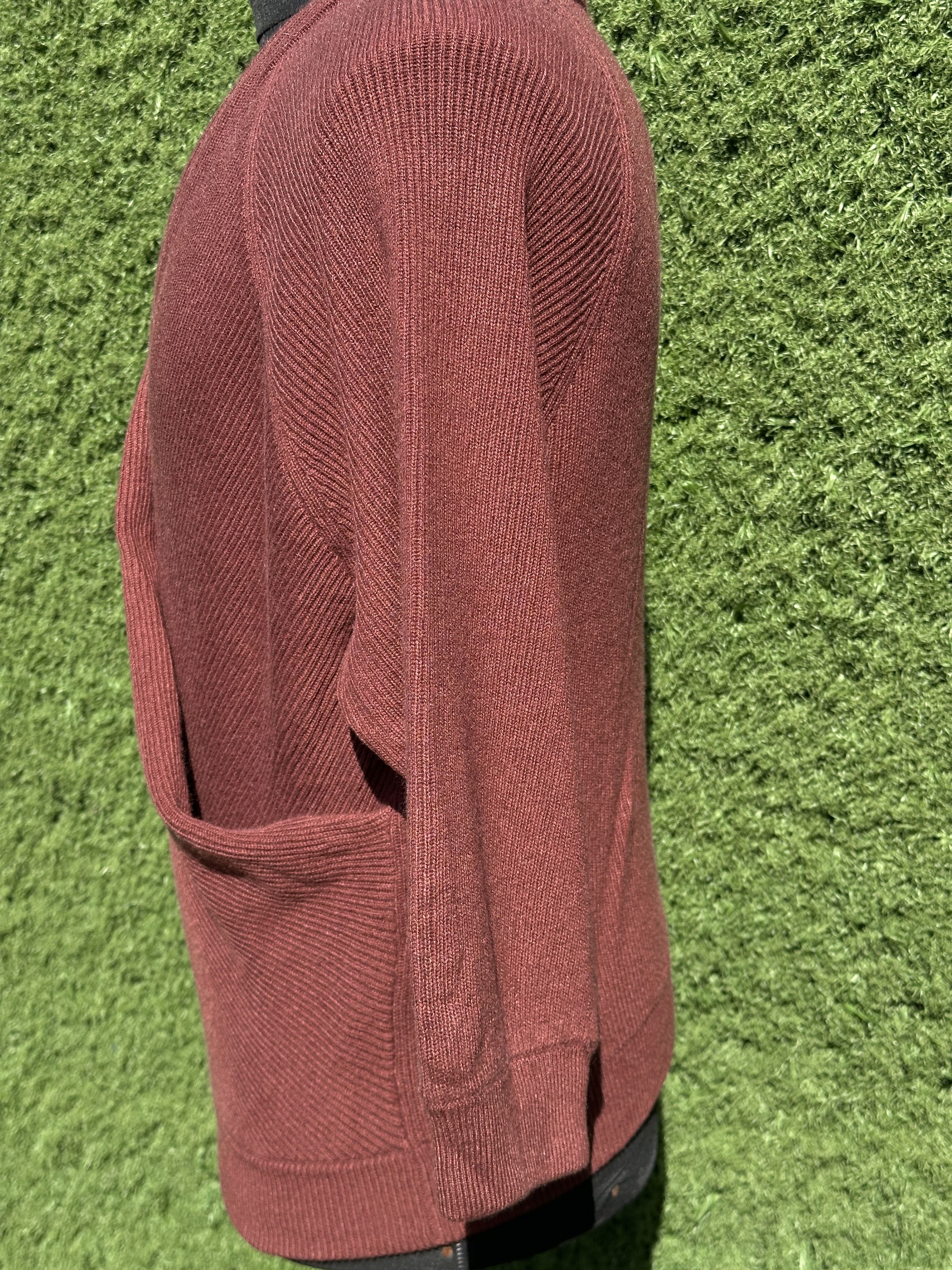 Brunello Cucinelli Brunello Cucinelli 100% Cashmere Wrap Cardigan Burgundy L Size L / US 10 / IT 46 - 10 Thumbnail