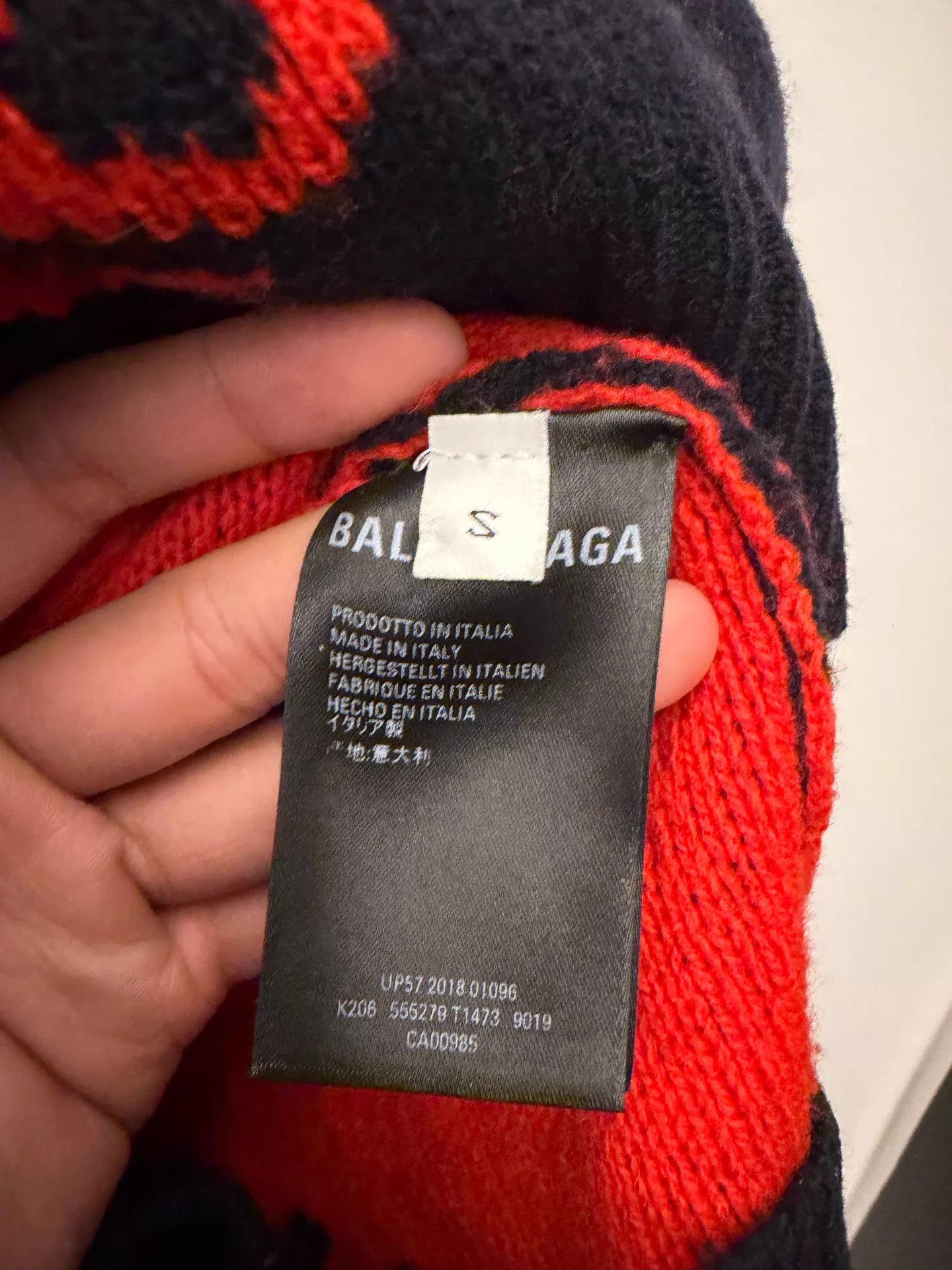Balenciaga Balenciaga Red All-Over Print Sweater S Size US S / EU 44-46 / 1 - 4 Thumbnail