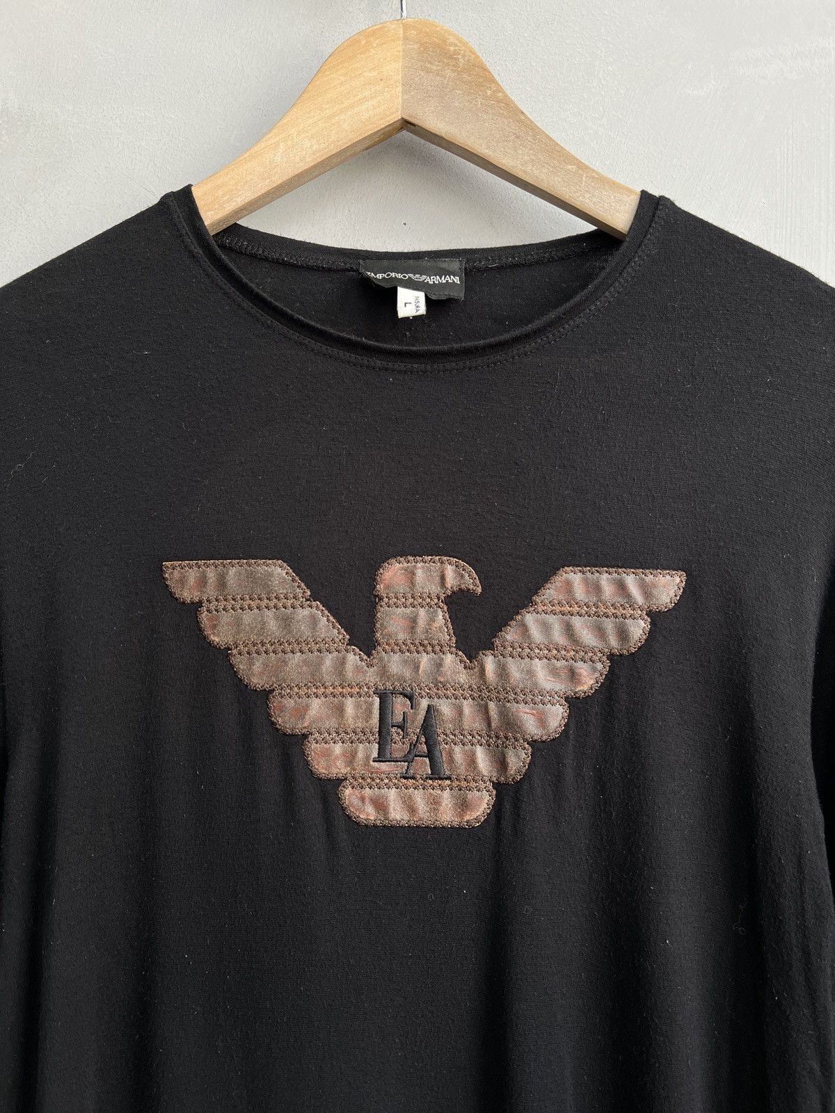 Armani Emporio Armani big logo long sleeve y2k Size US L / EU 52-54 / 3 - 2 Thumbnail