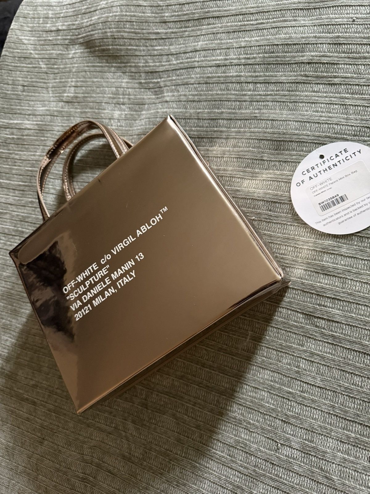Off-White Off-white rose gold metallic box bag Size ONE SIZE - 1 Thumbnail