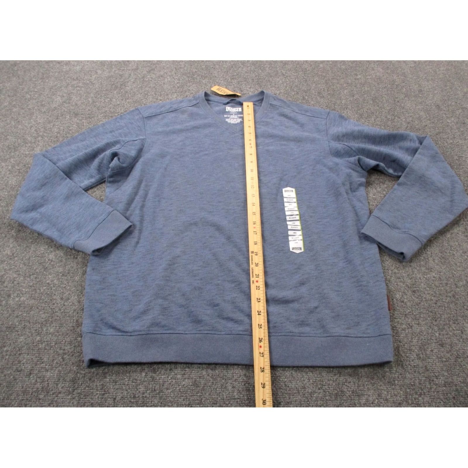Vintage Duluth Shirt Mens L Blue Pullover Loophole V Neck Relaxed Knit Thermal Logo Outdoor Fall Winter Size US L / EU 52-54 / 3 - 3 Thumbnail