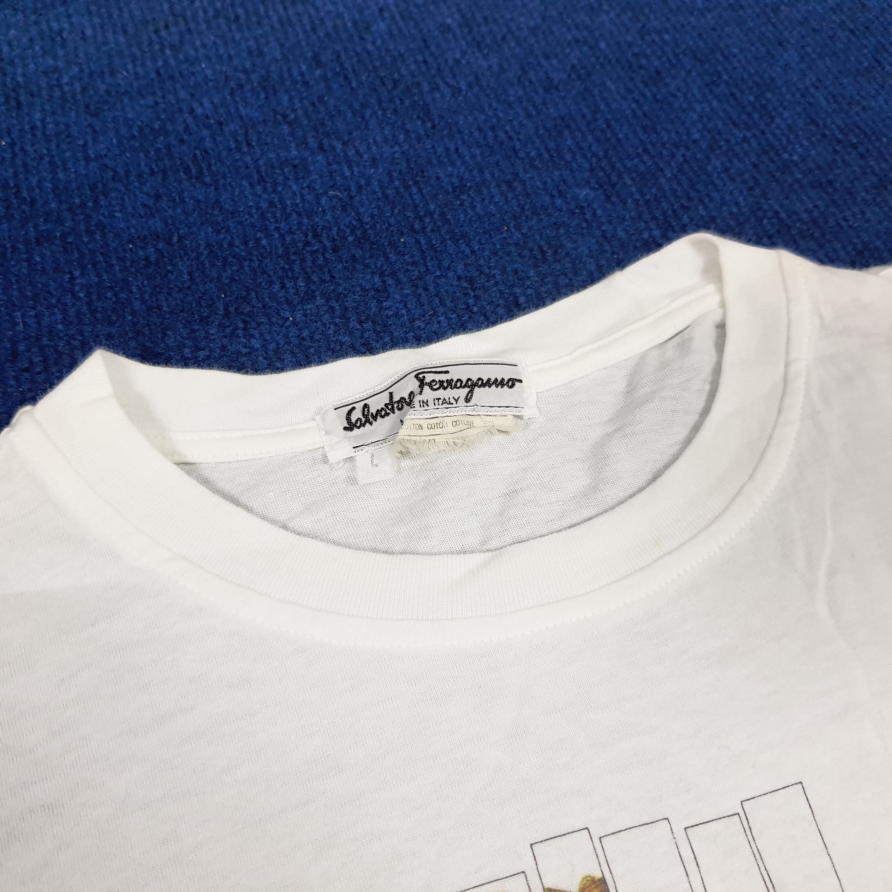 Designer × Salvatore Ferragamo × Vintage Vintage Salvatore Ferragamo Art Designer T-shirt Size US L / EU 52-54 / 3 - 4 Thumbnail