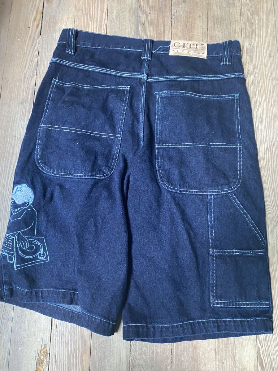 Fubu × Southpole INSANE BAGGY SKATER DJ CYBER CARPENTER JORTS Size US 34 / EU 50 - 3 Thumbnail