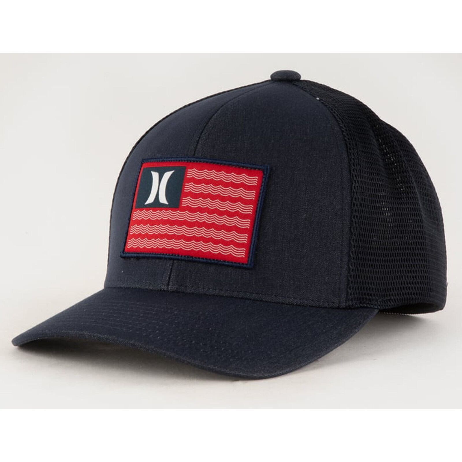 Hurley Hurley Men's USA Icon Flag FlexFit Fitted Trucker Hat Cap Size ONE SIZE - 1 Thumbnail