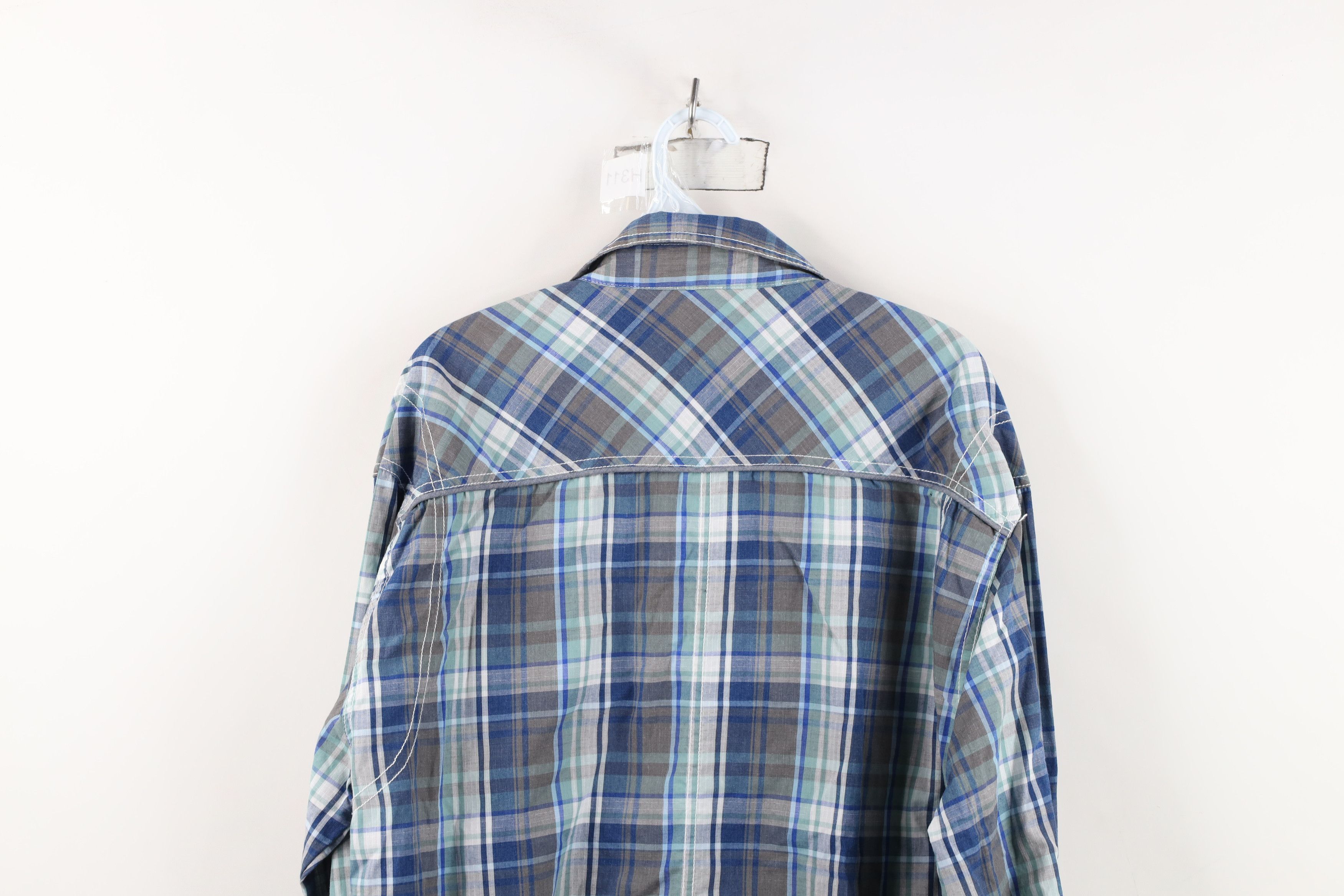Vintage Buckle BKE Fit Thick Stitch Collared Button Shirt Plaid Size US XL / EU 56 / 4 - 12 Thumbnail