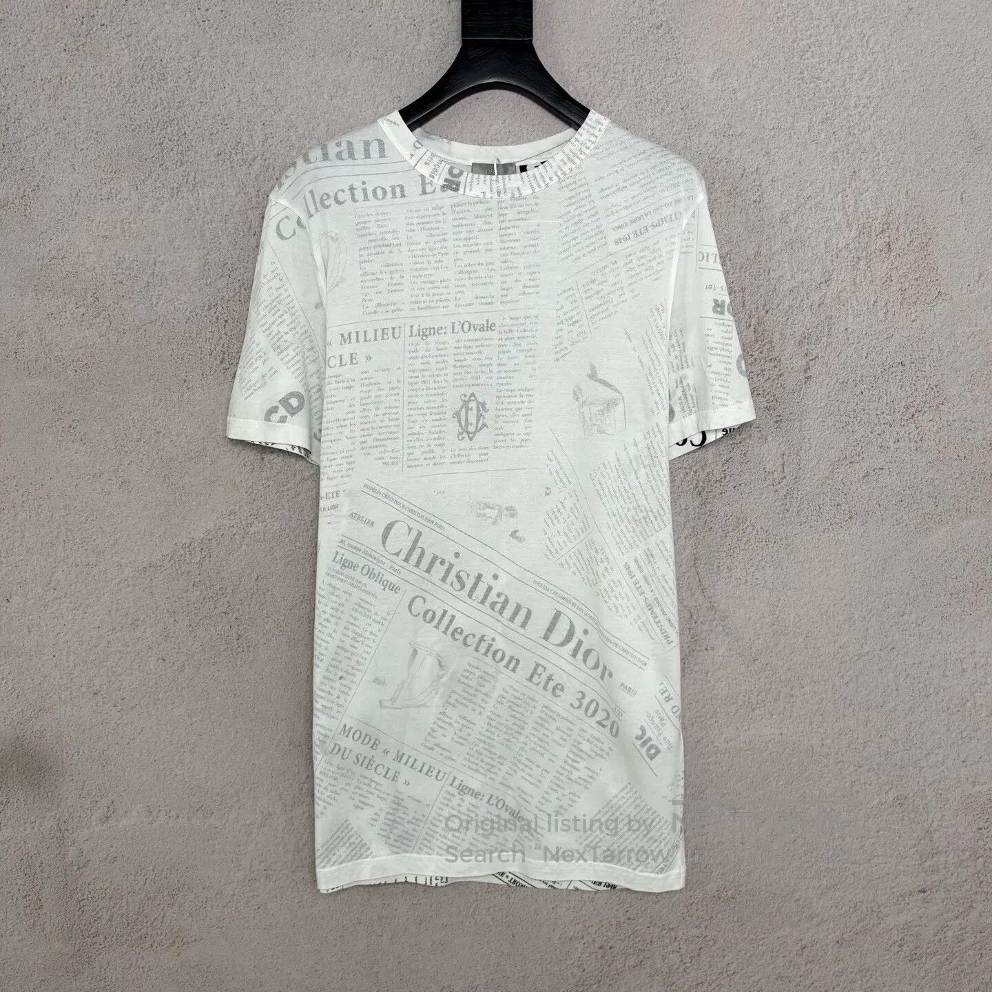 Dior Dior Newspaper-printed short-sleeved shirt Size US S / EU 44-46 / 1 - 1 Thumbnail