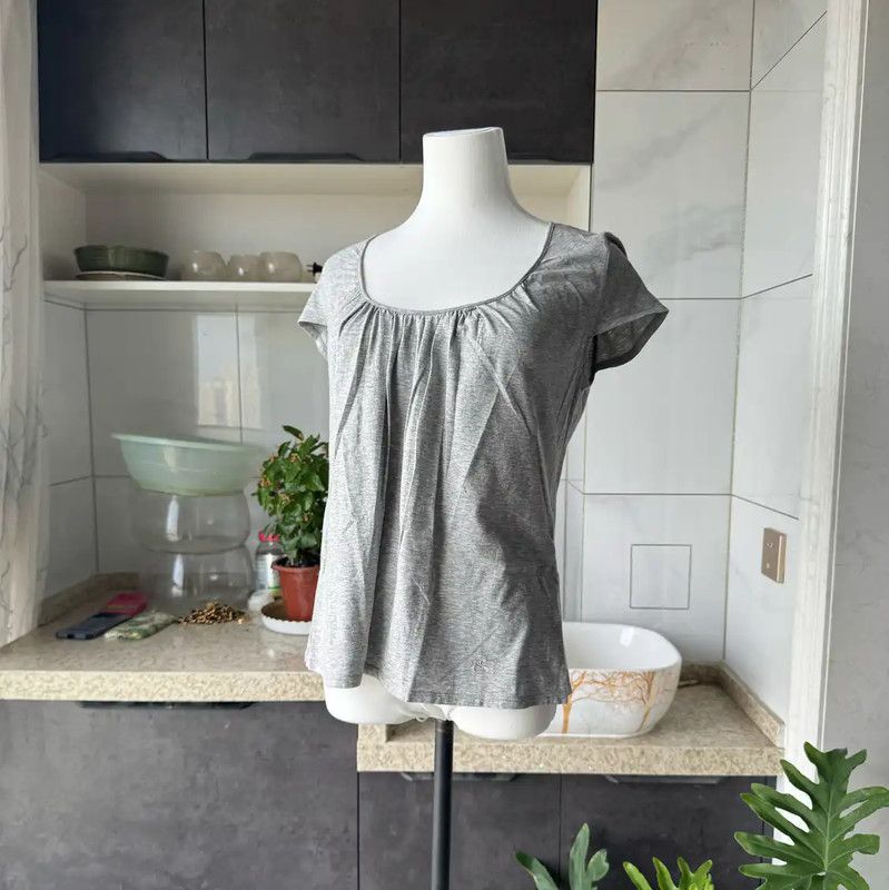 Burberry Burberry Gray Cotton Blend Short Sleeve T-Shirt Size M / US 6-8 / IT 42-44 - 1 Thumbnail