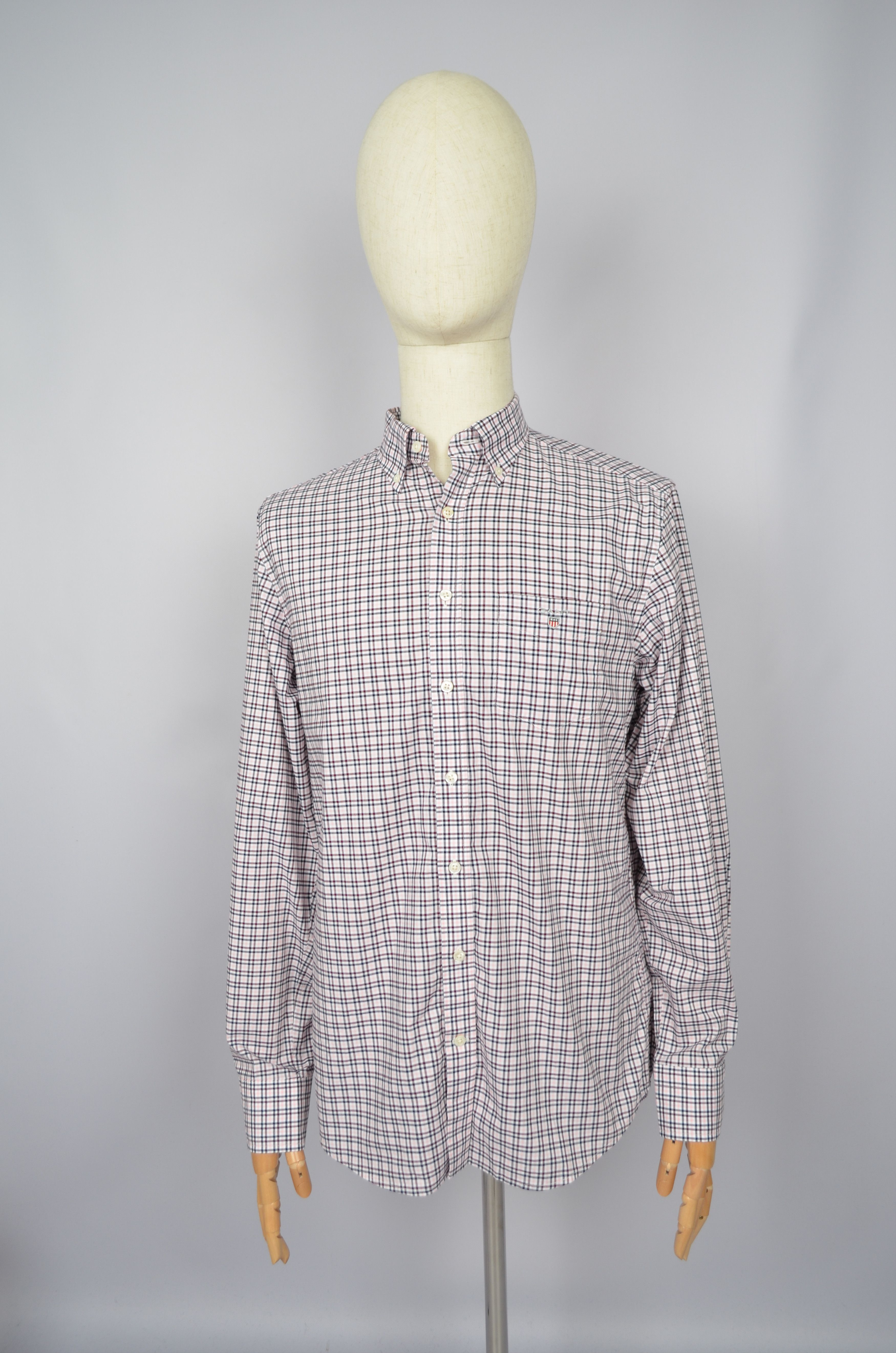 Designer × Gant GANT White Pink Check Shirt Gingham Regular Size M Size US M / EU 48-50 / 2 - 7 Thumbnail