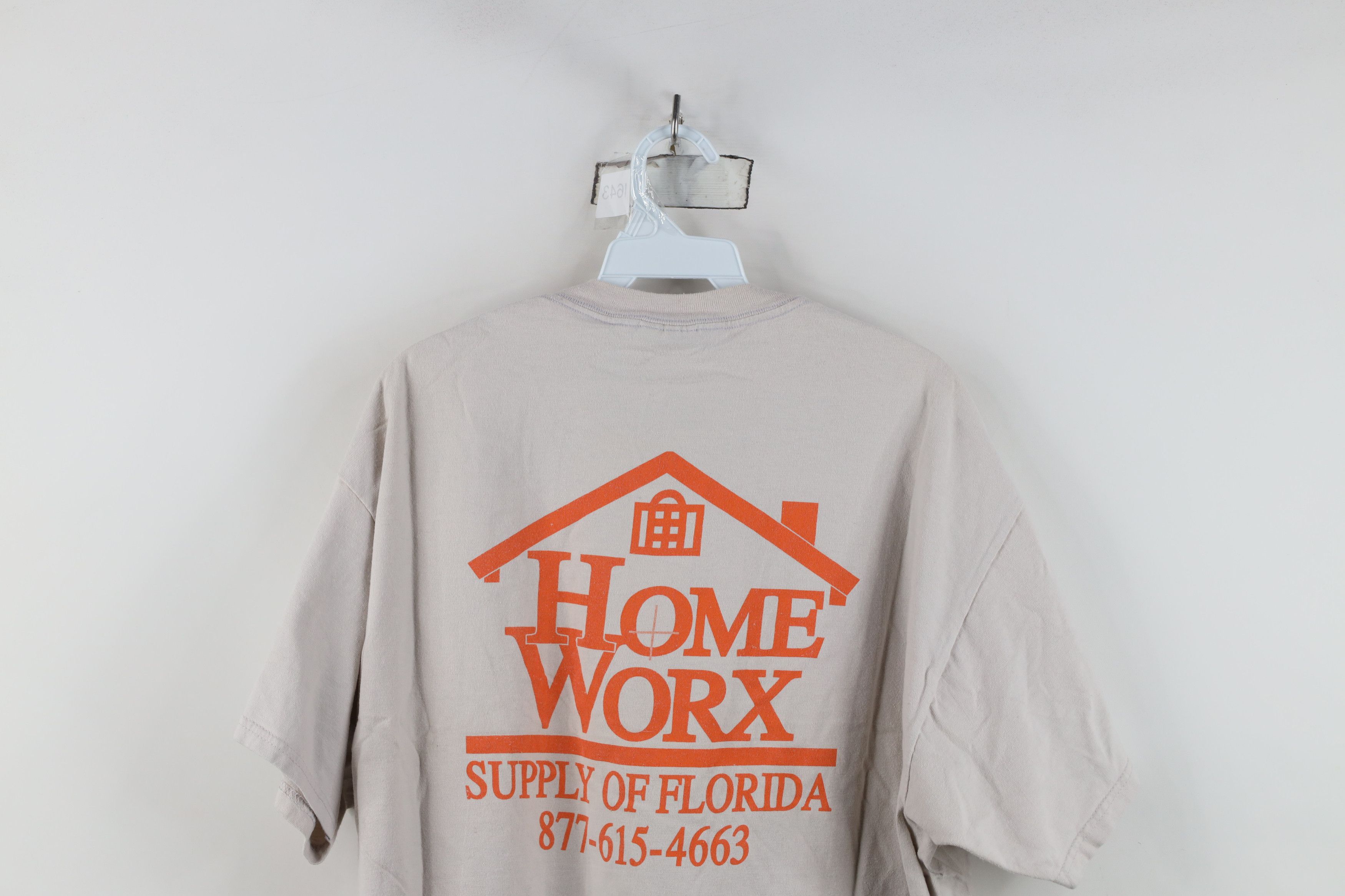 Vintage Vintage Spell Out Home Worx Supply of Florida T-Shirt Gray Size US XL / EU 56 / 4 - 11 Thumbnail