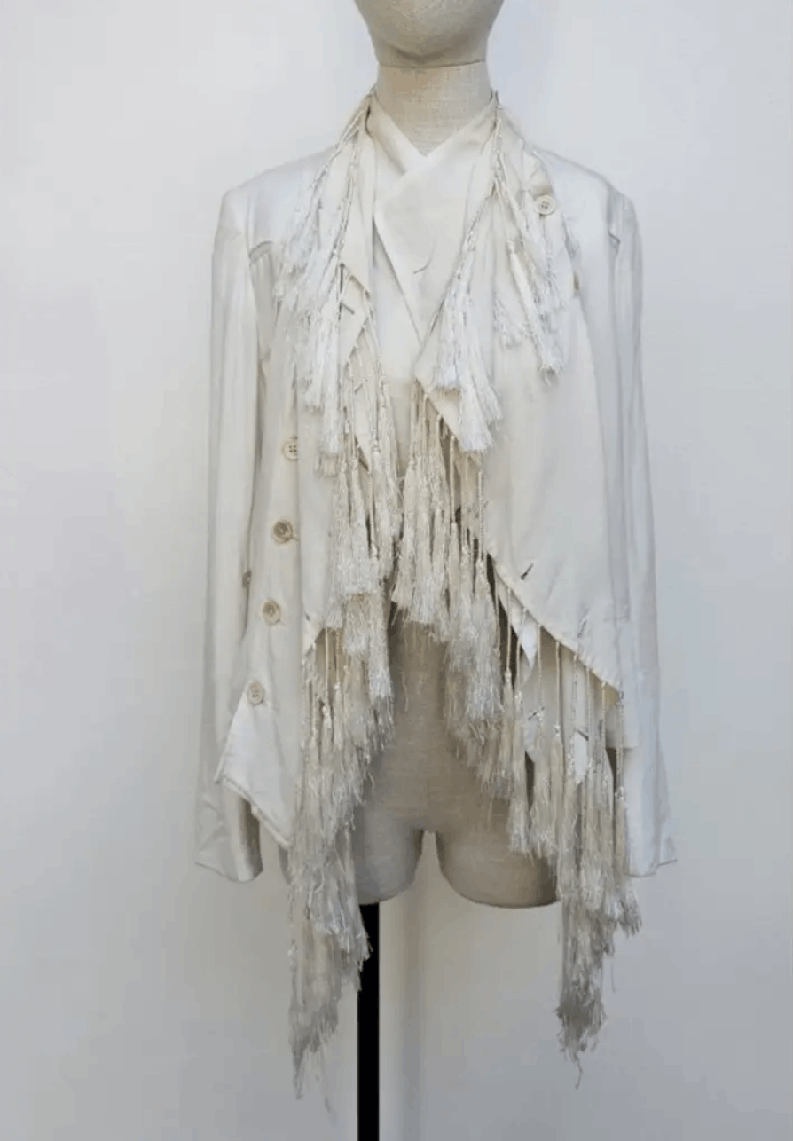 Ann Demeulemeester !!!ISO!!! Ann Demuelemeester SS12 Silk Fringe Jacket Size S / US 4 / IT 40 - 1 Preview