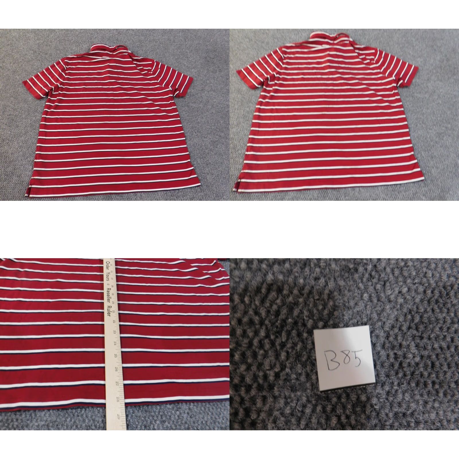 Polo Ralph Lauren Polo Ralph Lauren Polo Shirt Mens XL Red Striped Knit Classic Fit Stretch Logo Short Sleeve Golf Regular Mens Size US XL / EU 56 / 4 - 8 Thumbnail