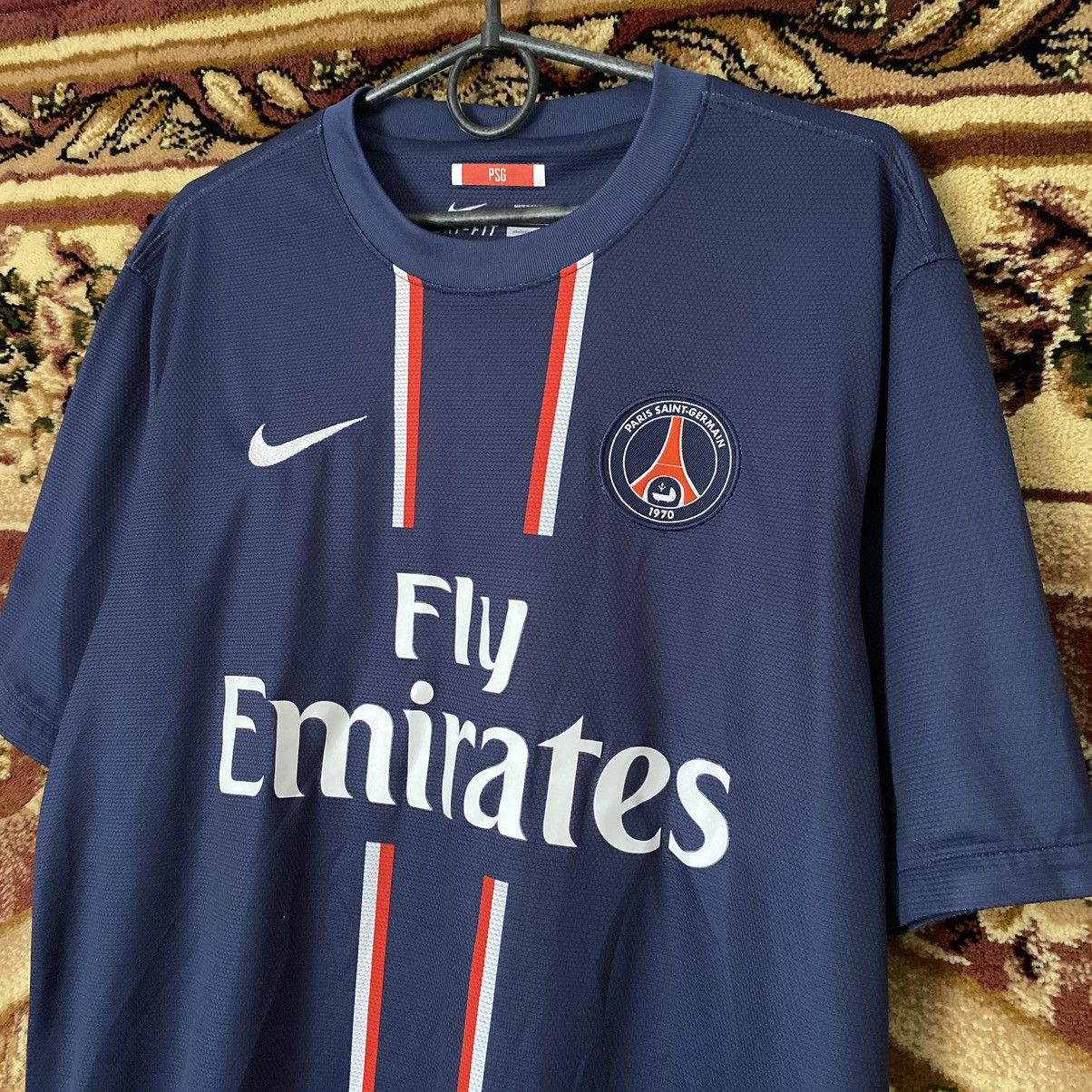 Nike PSG Nike Paris Saint-Germain 2015-16 Home Kit Soccer Jersey Size US L / EU 52-54 / 3 - 2 Thumbnail