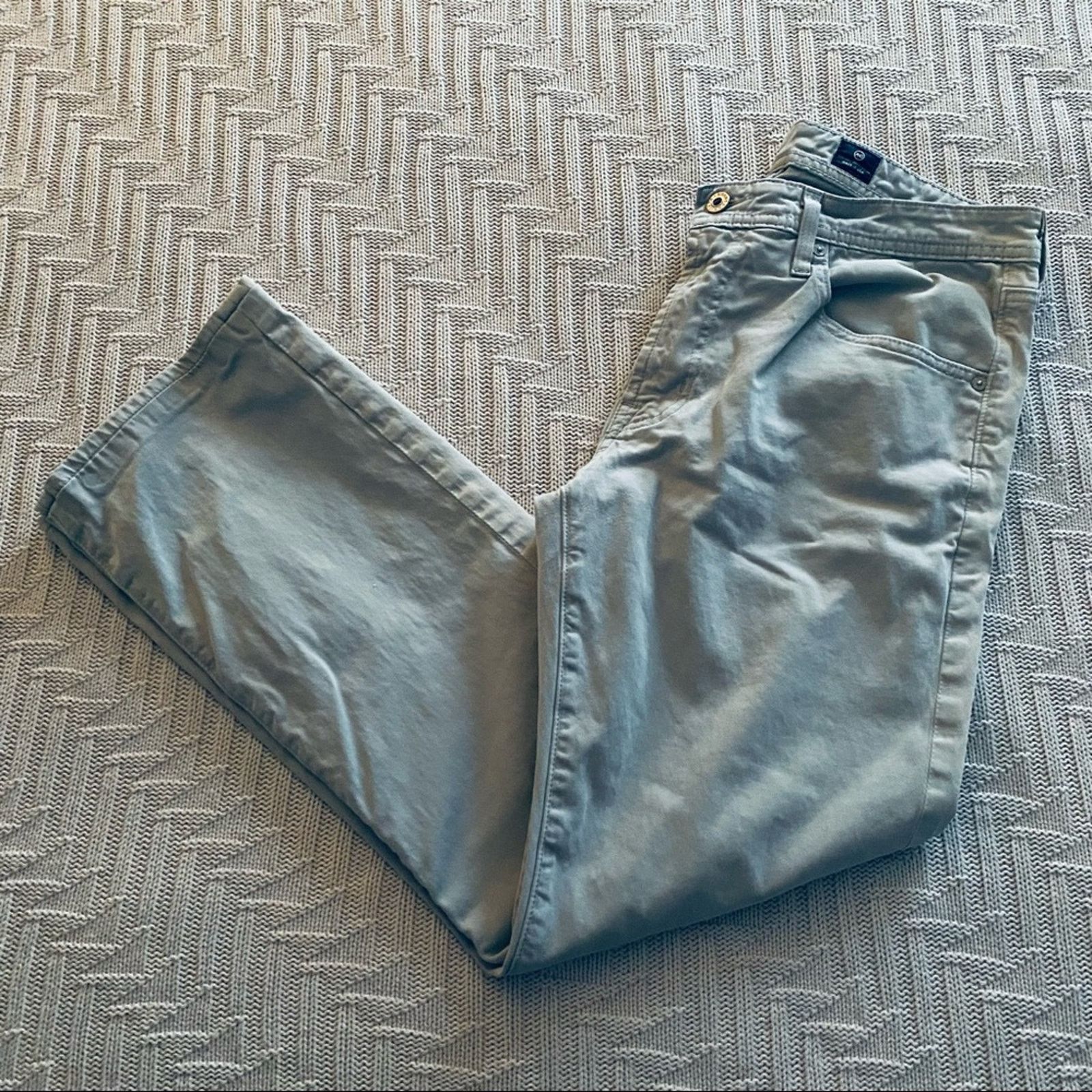 AG Adriano Goldschmied AG Adriano Goldschmied light gray chino jeans Size US 34 / EU 50 - 1 Thumbnail