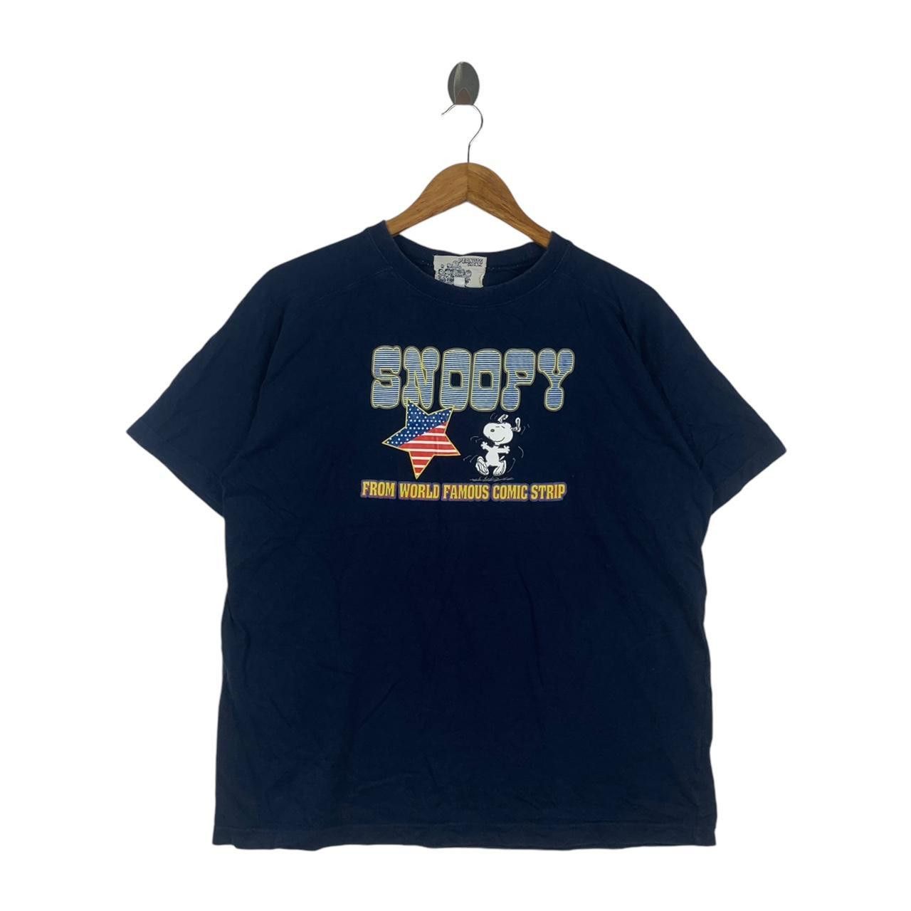 Peanuts Vintage PEANUTS SNOOPY USA Star Flag Comic Tee Shirt Top Size L / US 10 / IT 46 - 1 Thumbnail