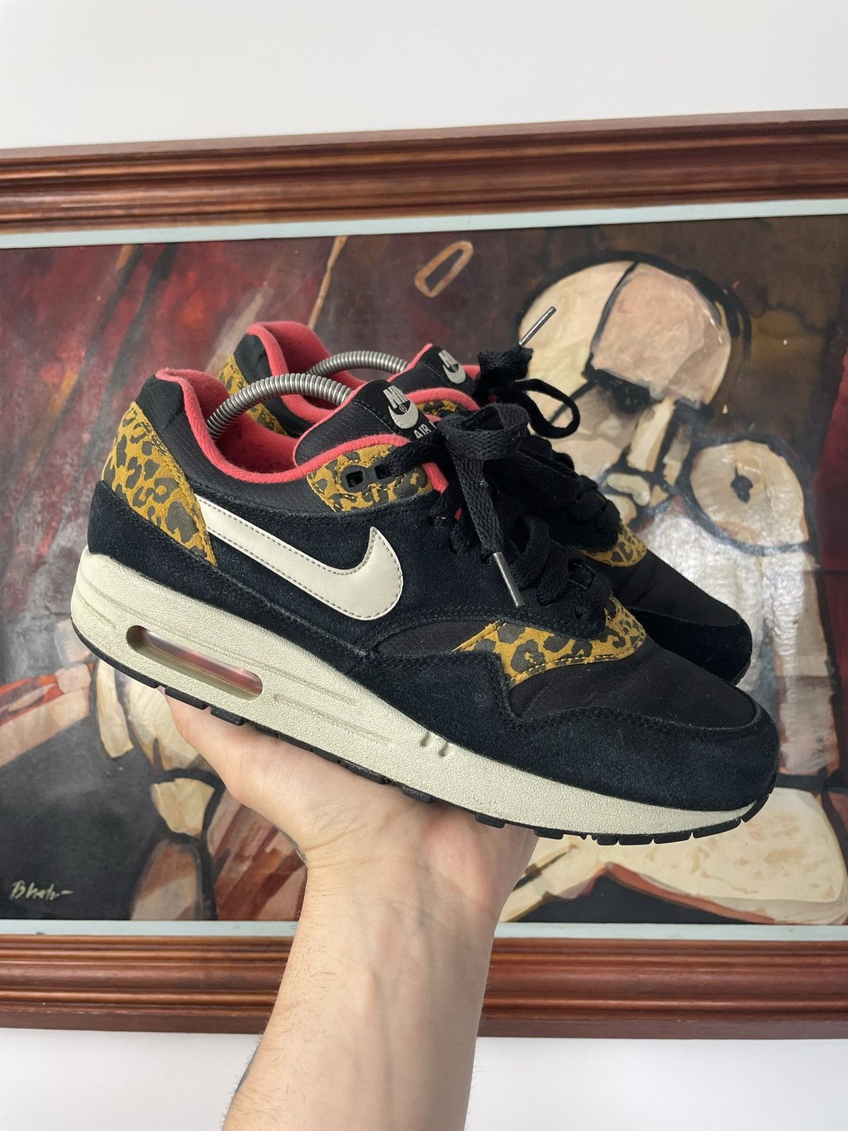 Nike Sneakers Streetwear Nike Air Max 1 W leopard animal print 2013 rare sneakers Grailed