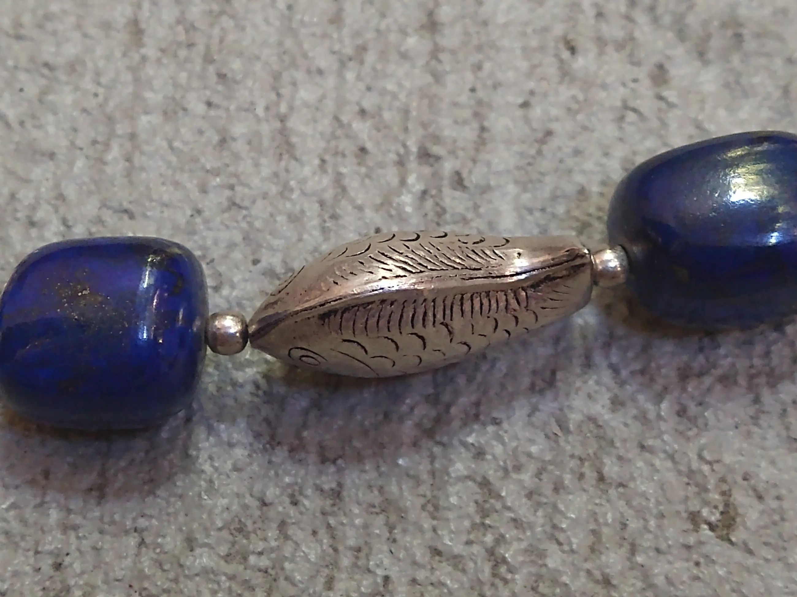 Jewelry Sterling Silver Necklace Fish Lapis Lazuli Size ONE SIZE - 9 Thumbnail