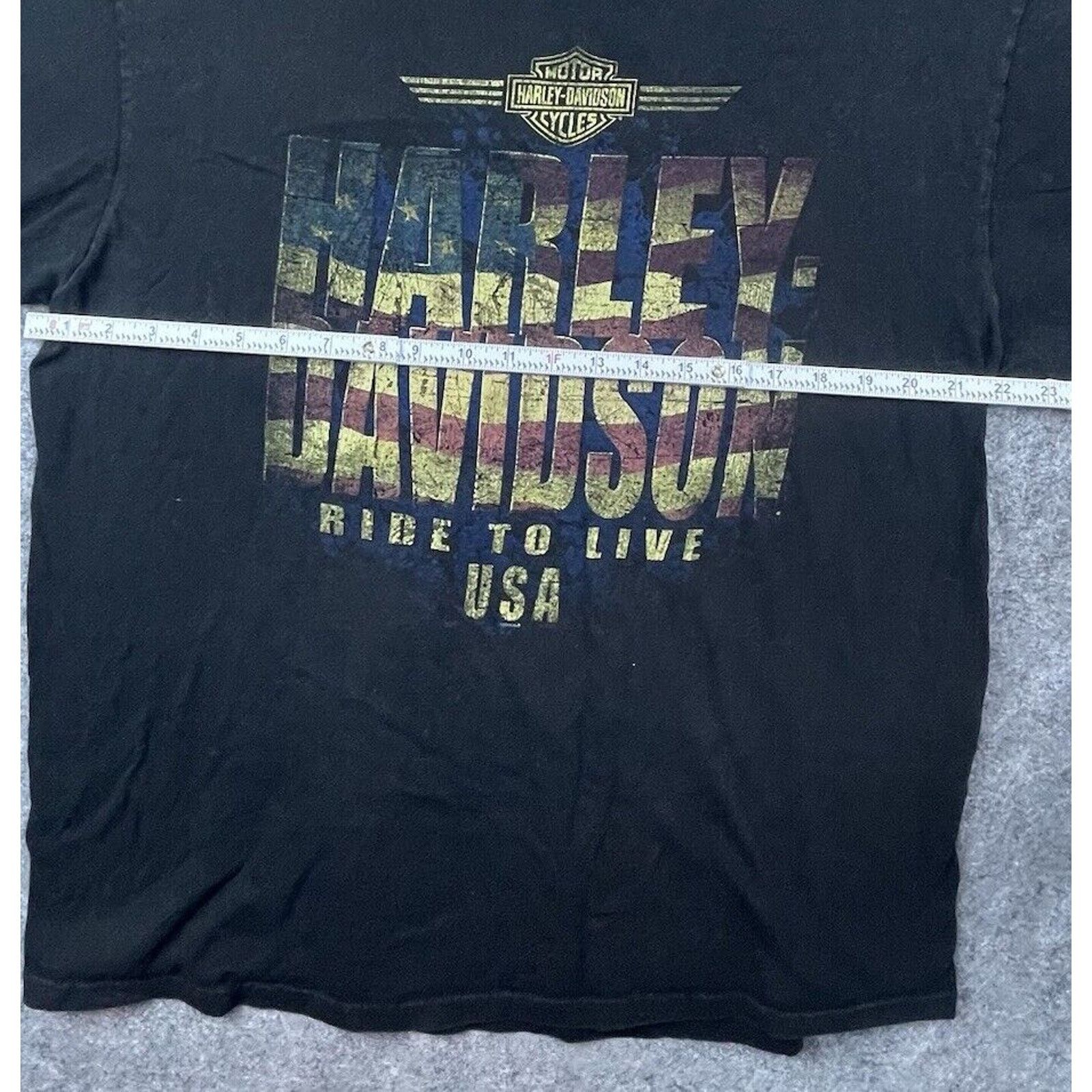 Harley Davidson Harley Davidson Shirt XL Ride To Live USA Flag California Size US XL / EU 56 / 4 - 6 Thumbnail