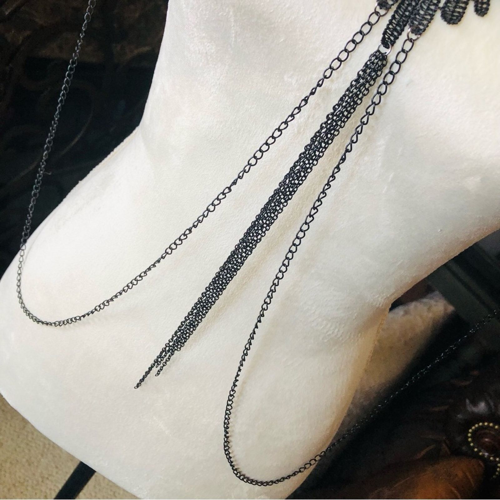 Jewelry Wide lace neckline fringe body jewelry elegant NIP Size ONE SIZE - 9 Thumbnail