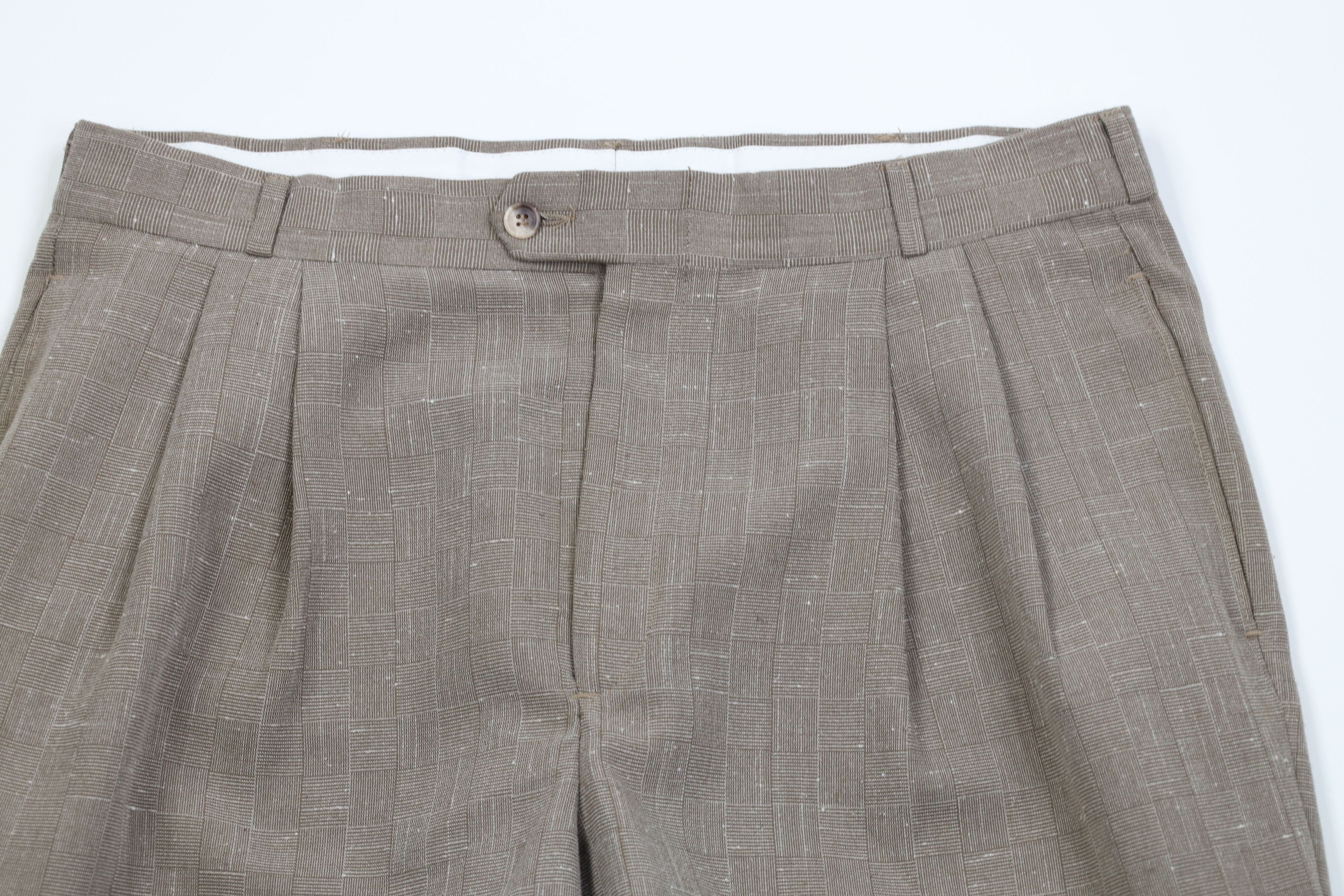 Vintage Vintage 90s Streetwear Knit Wide Leg Chino Pants Checkered Size US 36 / EU 52 - 2 Thumbnail