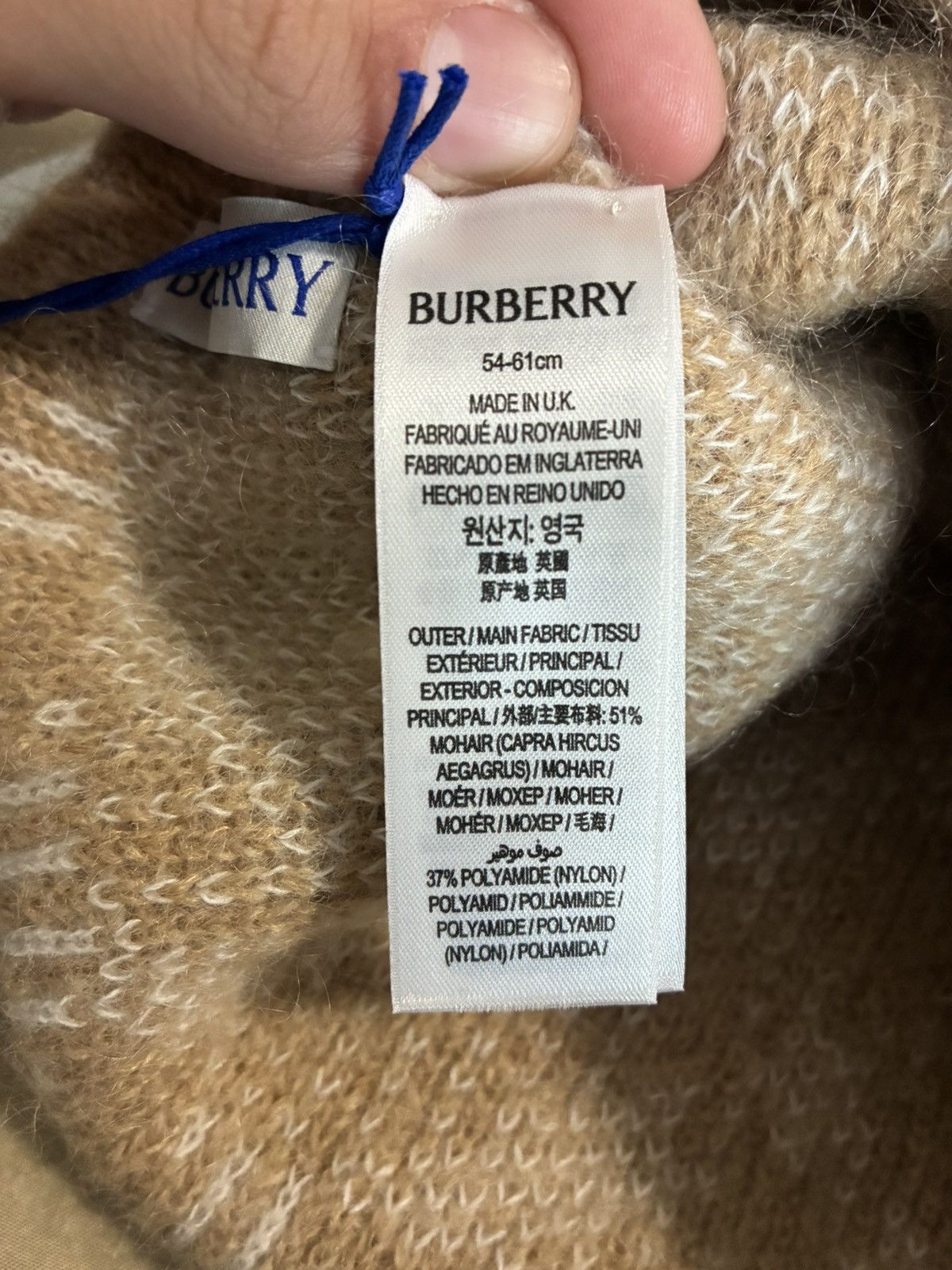 Burberry Burberry Mohair Check Beanie Size ONE SIZE - 6 Thumbnail