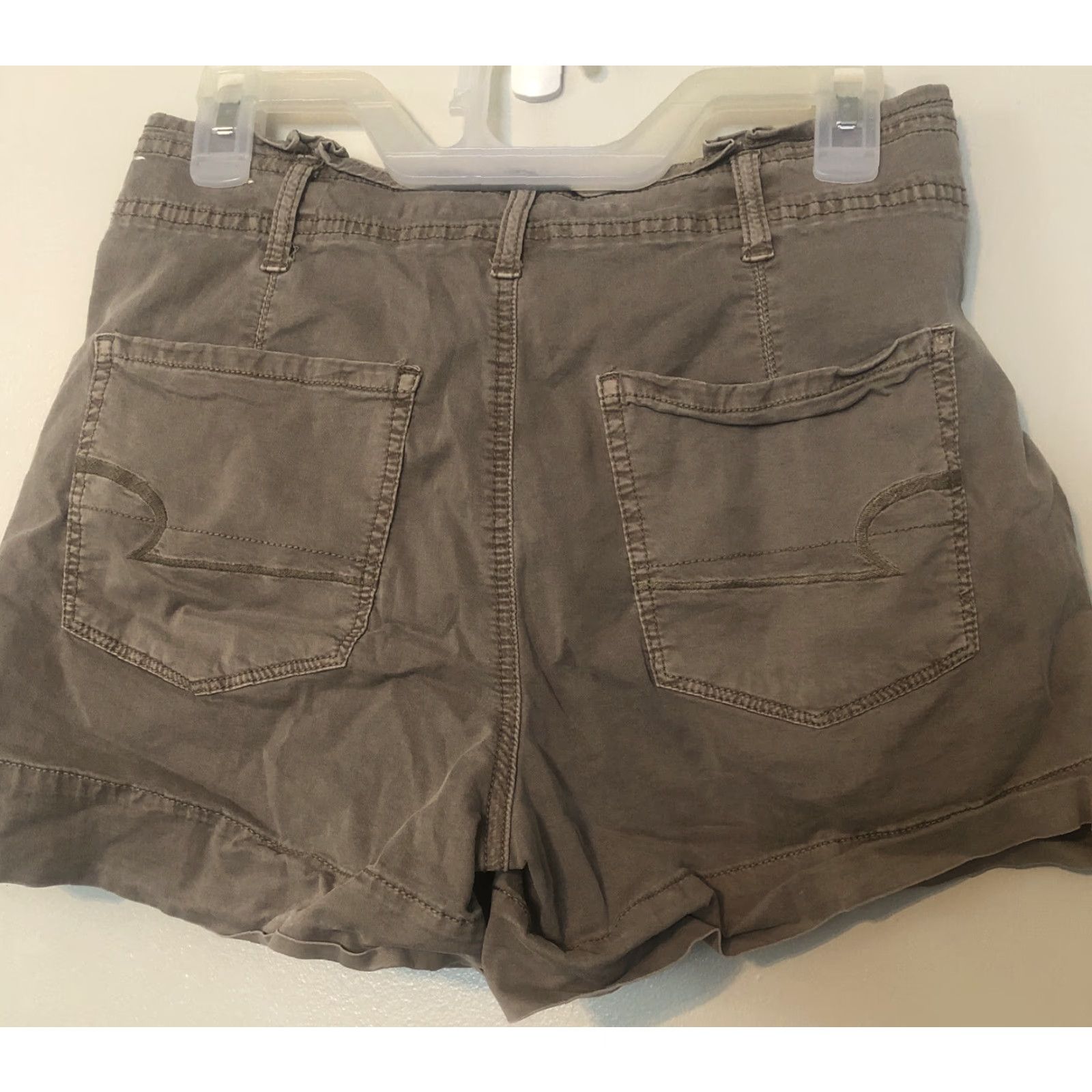 American Eagle Outfitters AMERICAN EAGLE Outfitters Hiking Shorts Women 6 Brown Pleated 4 Pocket Super Stretch Short Vintage No Size 28" / US 6 / IT 42 - 2 Thumbnail