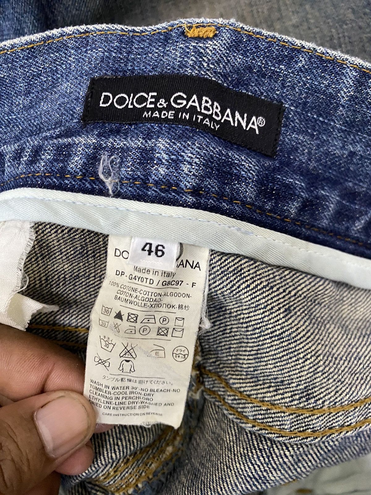 Dolce & Gabbana DOLCE & GABBANA DISTRESS DENIM RIPPED DESIGN Size US 32 / EU 48 - 7 Thumbnail