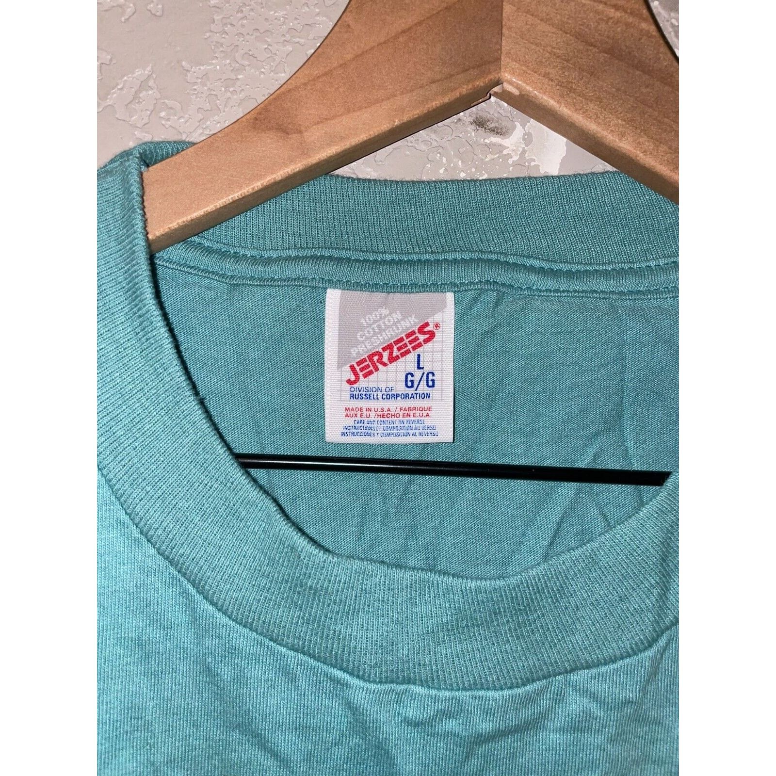 Jerzees Vintage Sunflower Shirt Flower Green Gold Tee VTG 90s Large Size US L / EU 52-54 / 3 - 6 Thumbnail