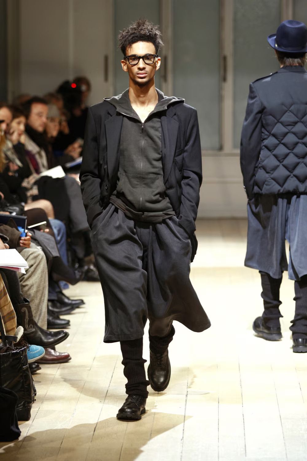 Yohji Yamamoto FW09 Pour Homme Darted Zip Hoodie Size US M / EU 48-50 / 2 - 9 Thumbnail