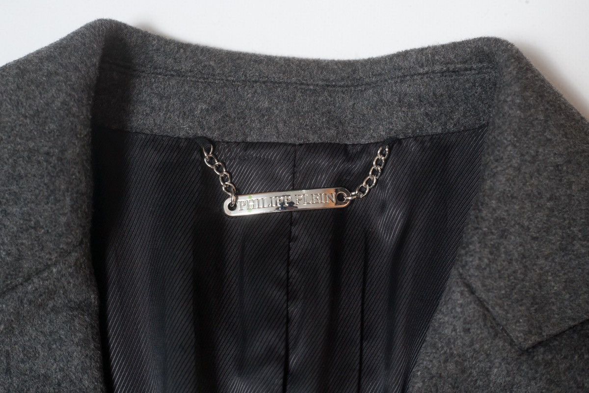 Philipp Plein PHILIPP PLEIN Monogram Embossed Skull Wool Coat Size US L / EU 52-54 / 3 - 5 Thumbnail
