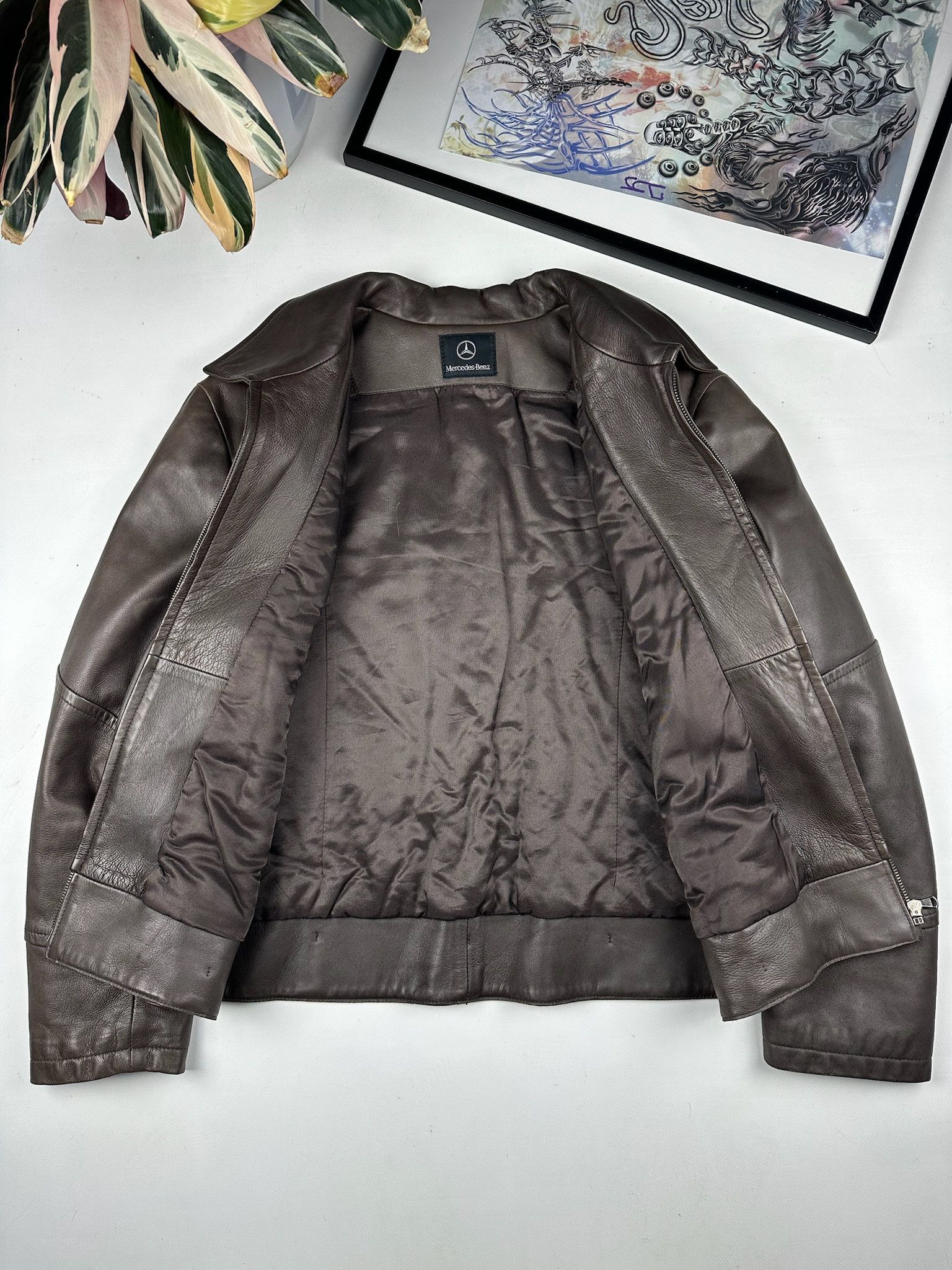 Mercedes-Benz Vintage Mercedes Benz moto Jacket brown chocolate leather Size US S / EU 44-46 / 1 - 13 Thumbnail