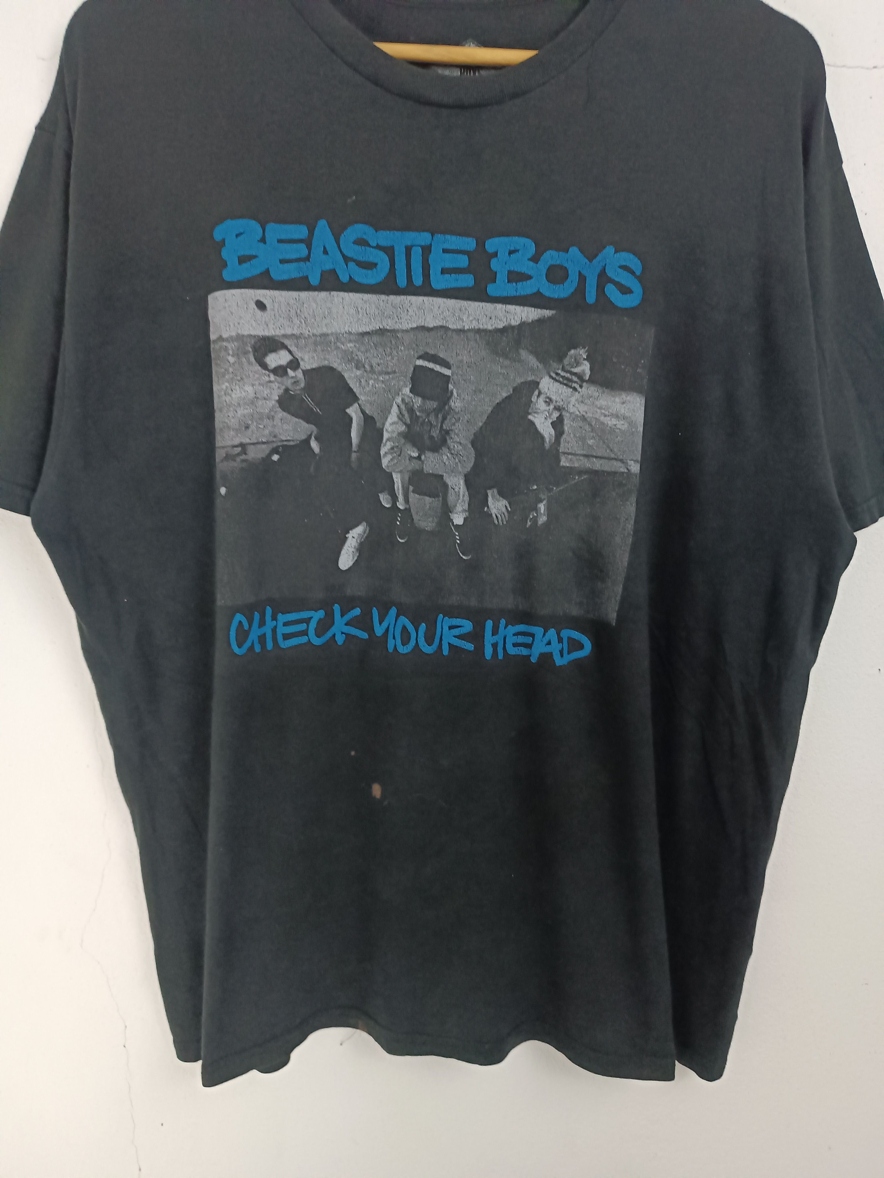 Rap Tees THRASHED FADED VINTAGE BEASTIE BOYS CHECK YOUR HEAD PUNK Size US XL / EU 56 / 4 - 7 Thumbnail