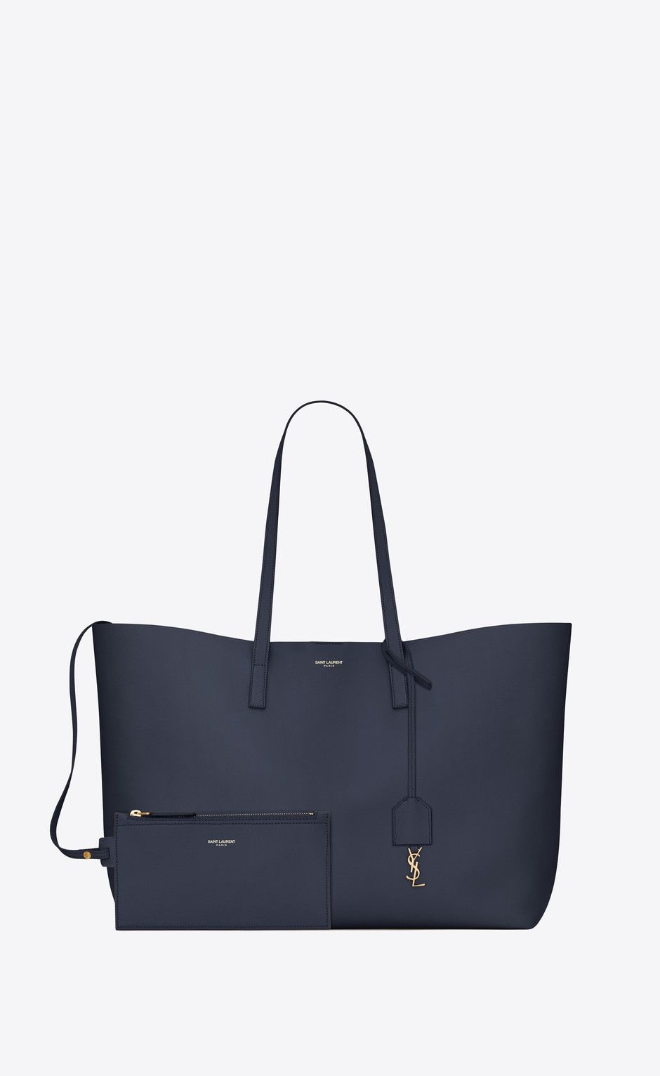 Saint Laurent Paris o1s1wg110125 600281 Size: OS / Shopping Leather Bag in Blue Size ONE SIZE - 3 Thumbnail