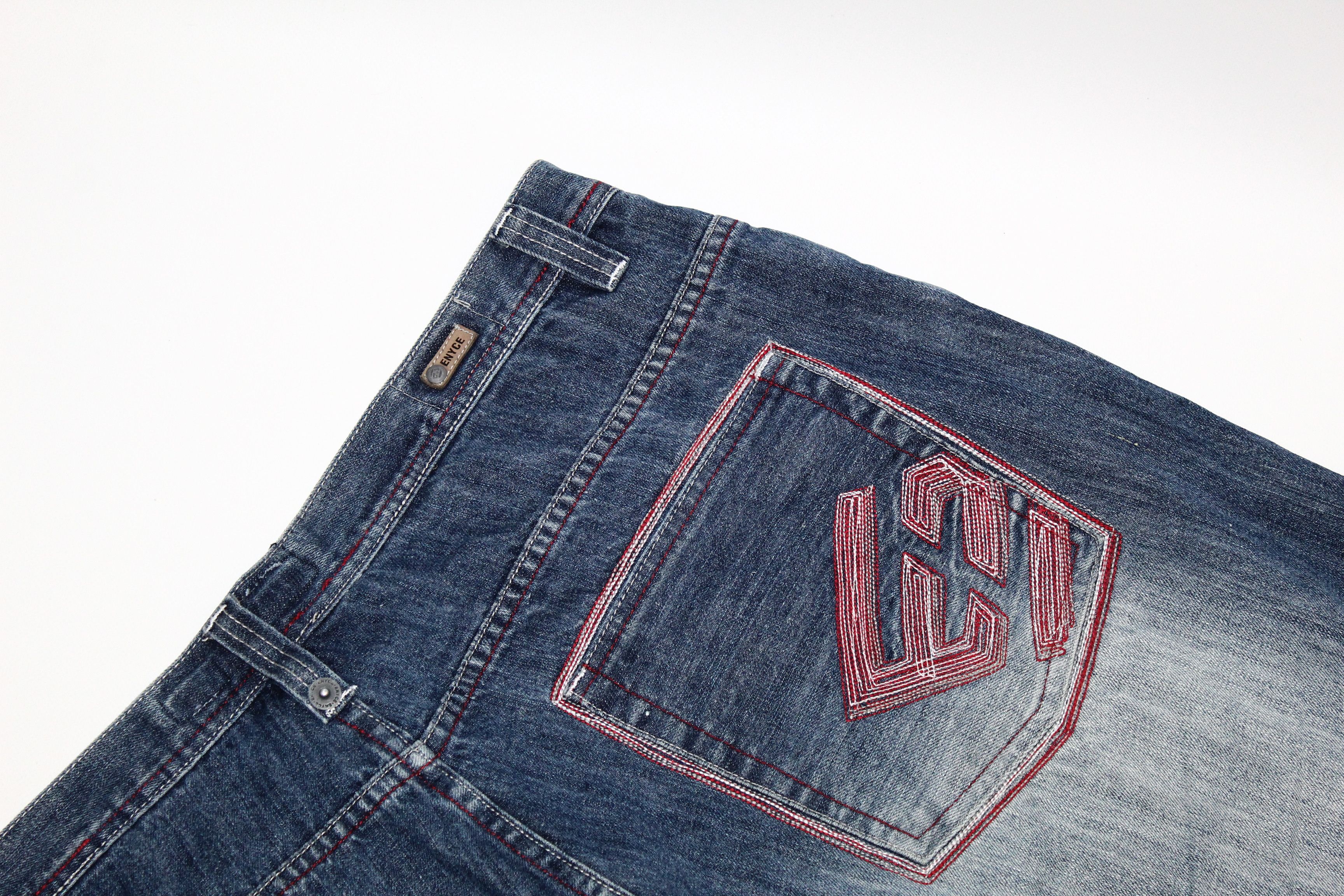Enyce 🔥90s VTG ENYCE Faded Blue Denim Baggy Rap Jeans Size US 42 / EU 58 - 11 Thumbnail