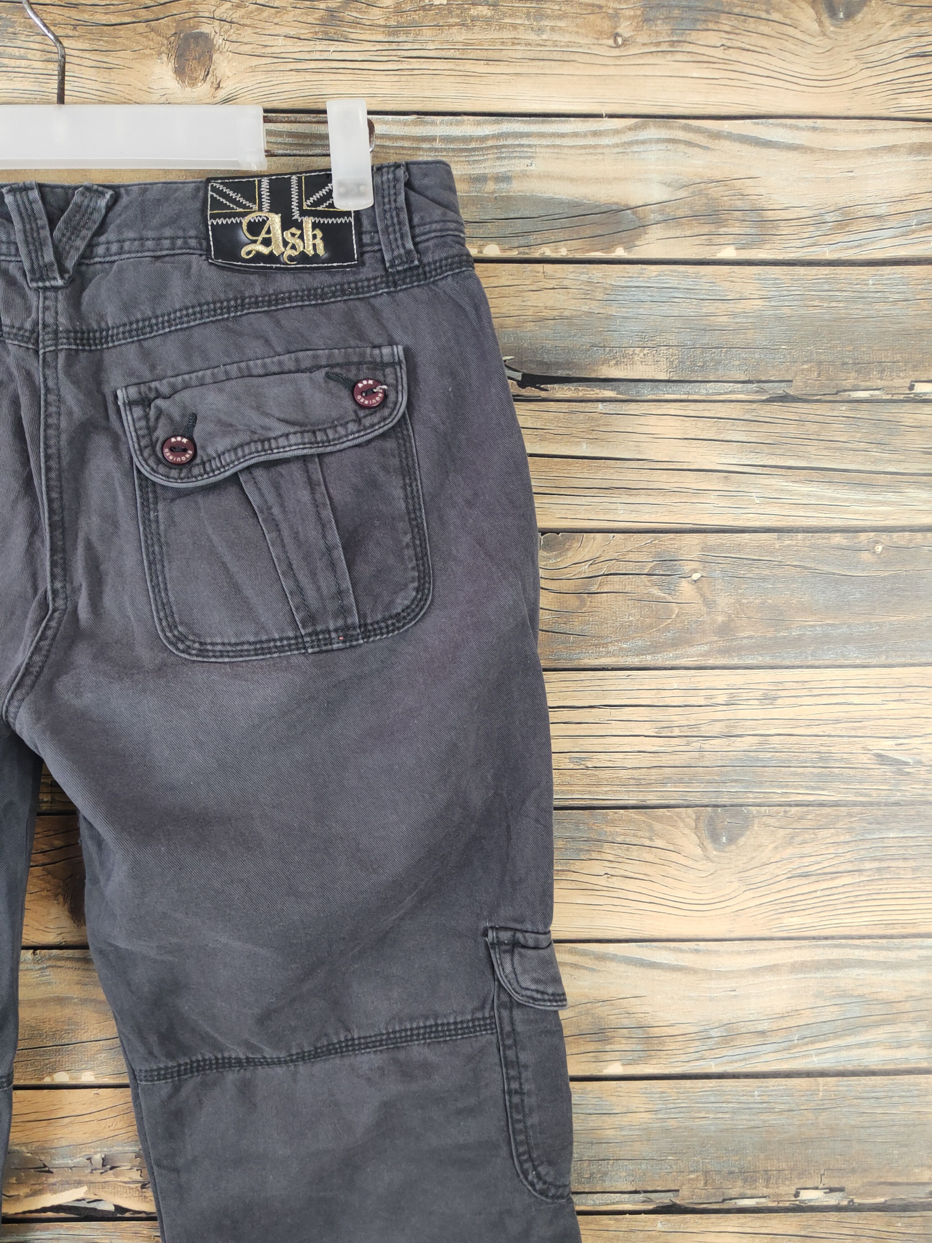 Ask Enquired Dark Gray Multipocket Tactical Cargo Pants #212