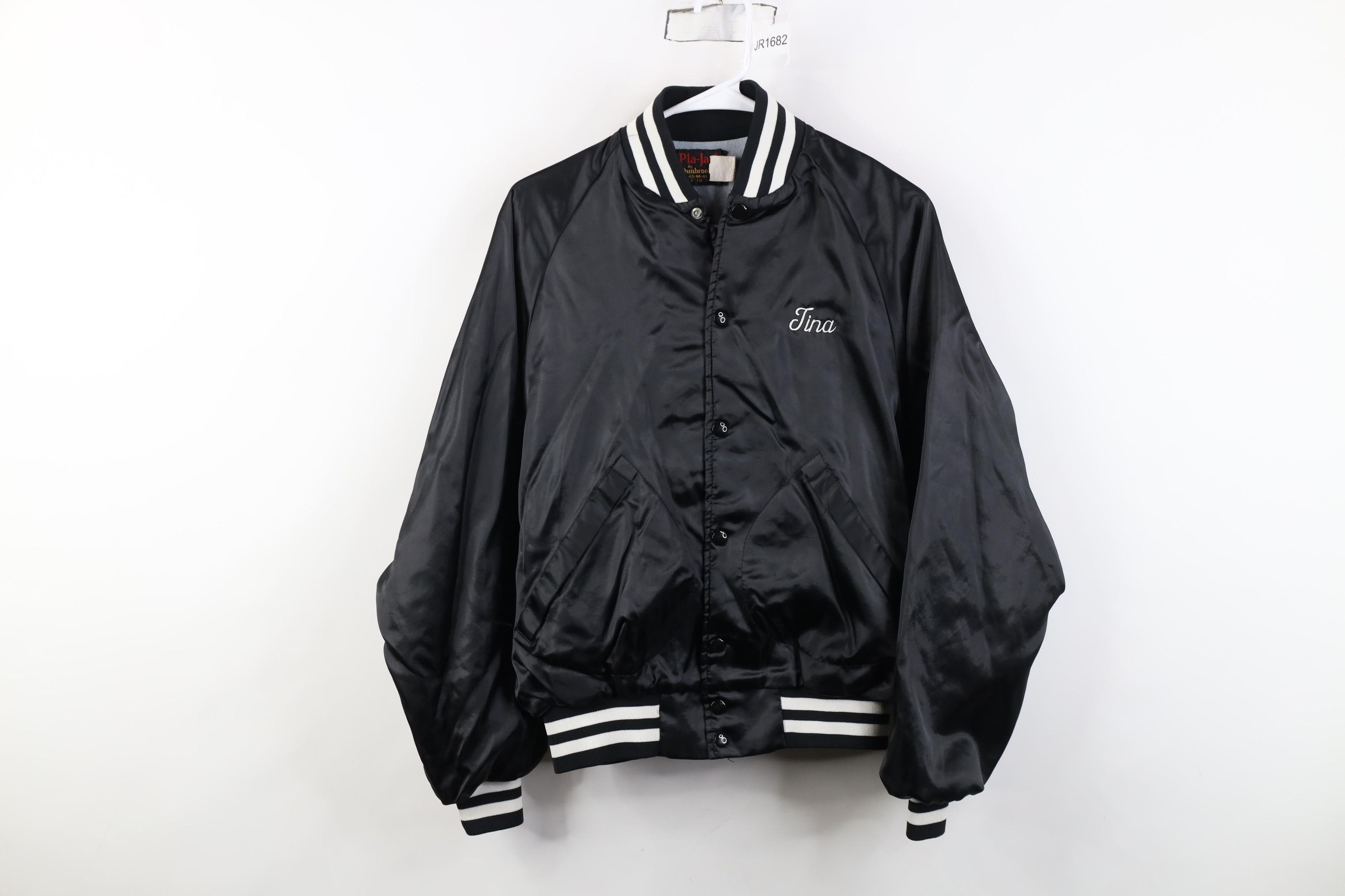 Vintage Vintage 80s Spinners Lined Satin Bomber Jacket USA Size M / US 6-8 / IT 42-44 - 2 Thumbnail