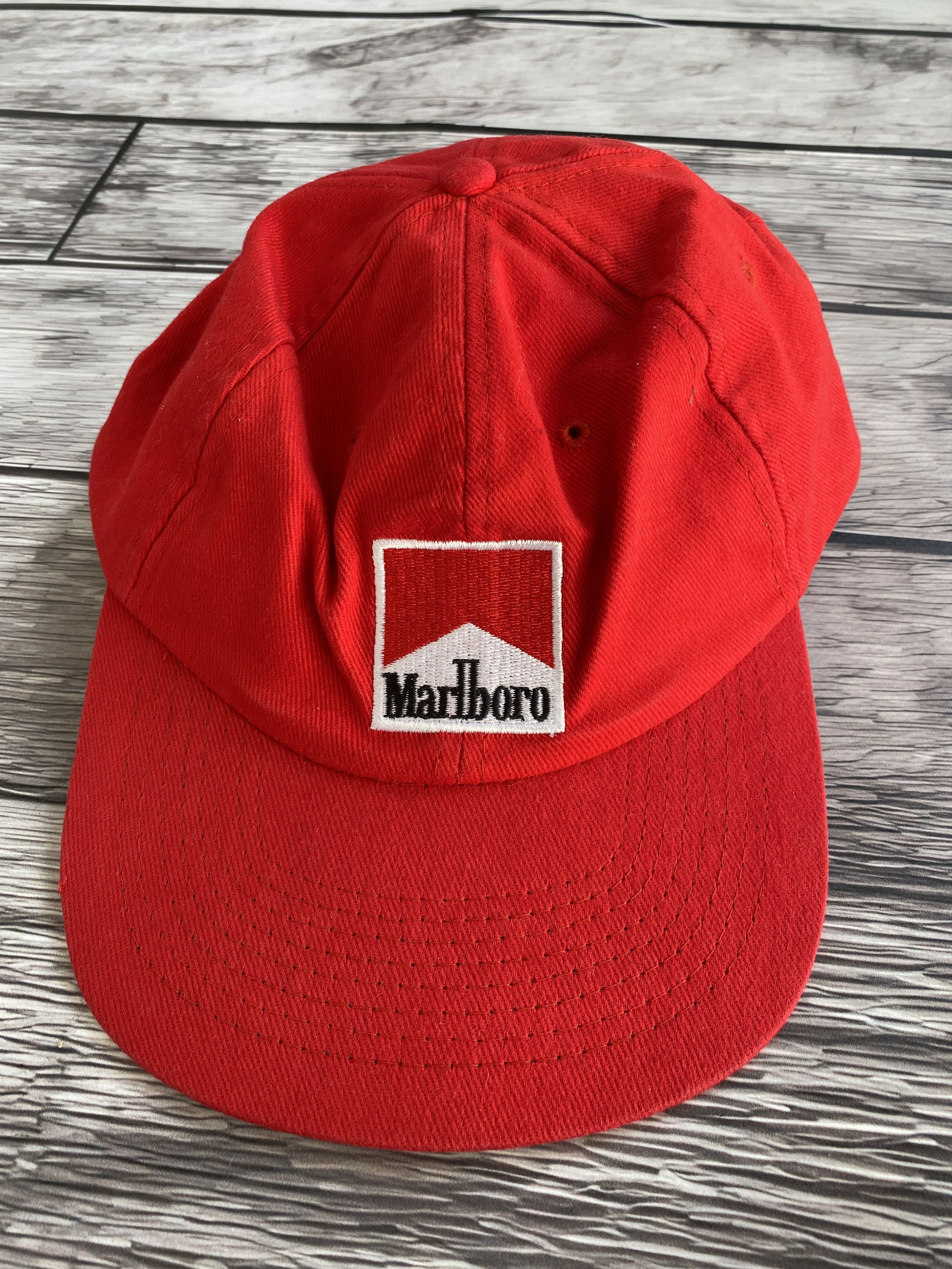 Marlboro × Vintage Vintage Malboro Cap Hat Big Logo F1 Ferrari Mercedes Size ONE SIZE - 1 Thumbnail