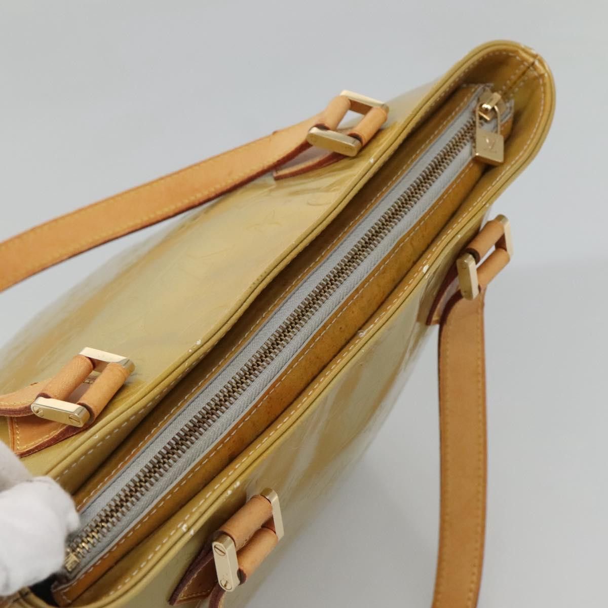 Louis Vuitton LOUIS VUITTON Monogram Vernis Houston Hand Bag Gris M91053 Size ONE SIZE - 6 Thumbnail