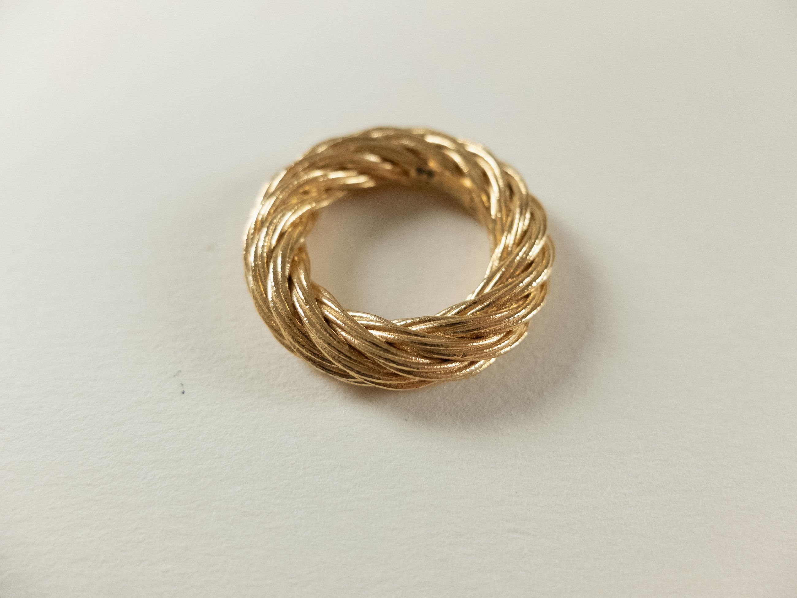 Bottega Veneta BOTTEGA VENETA Cord gold plated twisted silver ring 15 q Size ONE SIZE - 1 Thumbnail