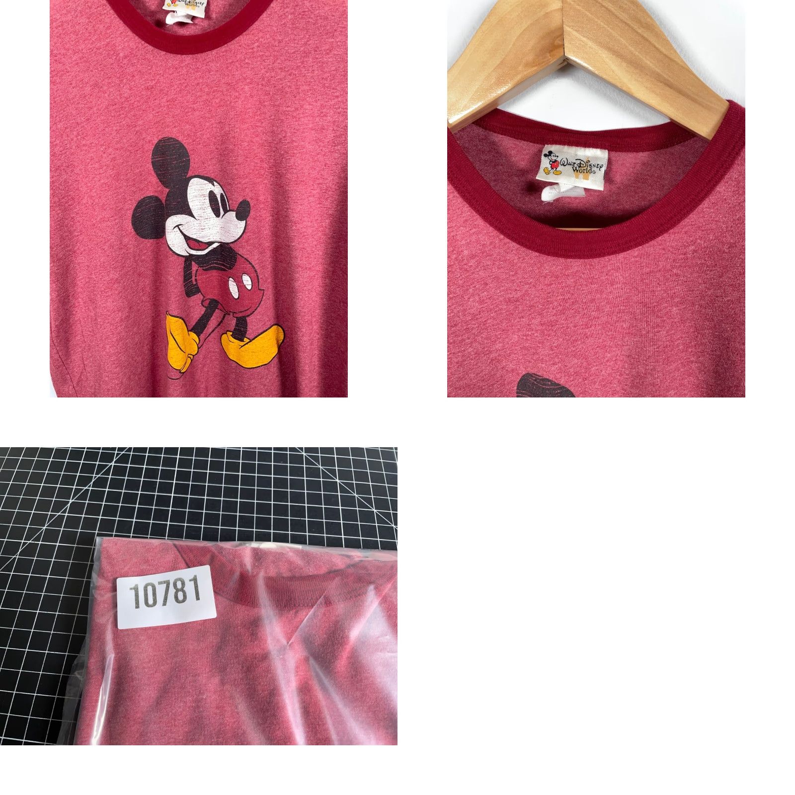 Disney Disney Mickey Mouse T-Shirt Adult XL Red 50/50 90s VTG Vintage Logo Crew Neck Short Sleeve Men Mens Size US L / EU 52-54 / 3 - 8 Thumbnail