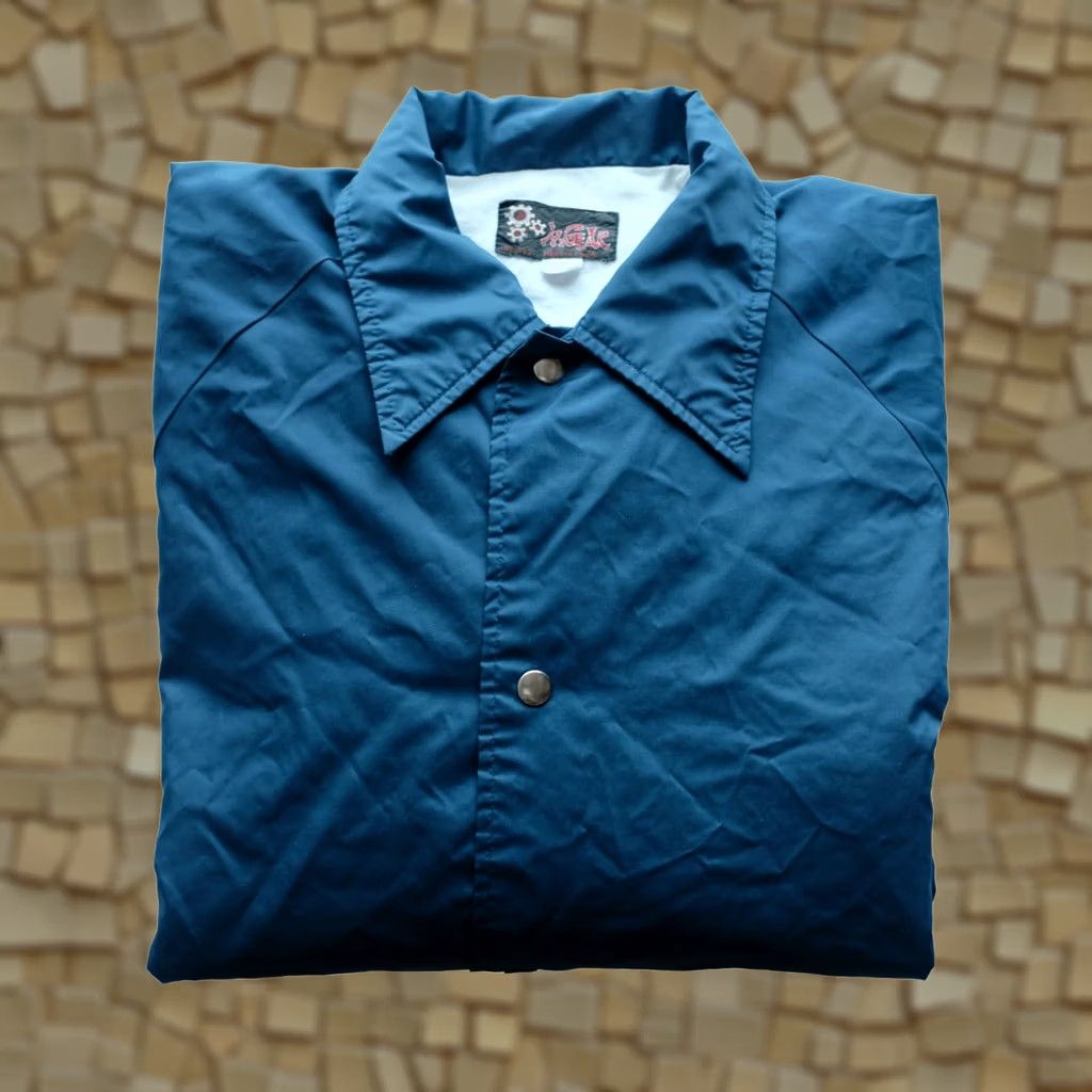 Coach VINTAGE HI GEAR COACH BLANK JACKET 90s 80s NYLON BLUE MENs M LINED SNAP SPORTS Size US M / EU 48-50 / 2 - 1 Thumbnail