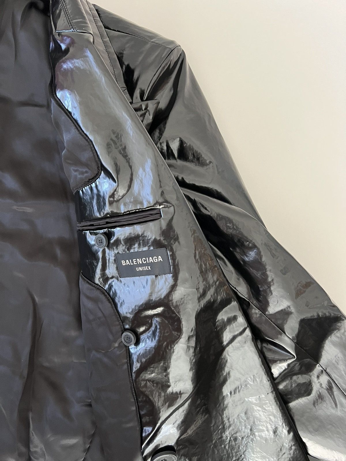 Balenciaga Balenciaga Crinkled coated-cotton jacket Size US M / EU 48-50 / 2 - 9 Thumbnail